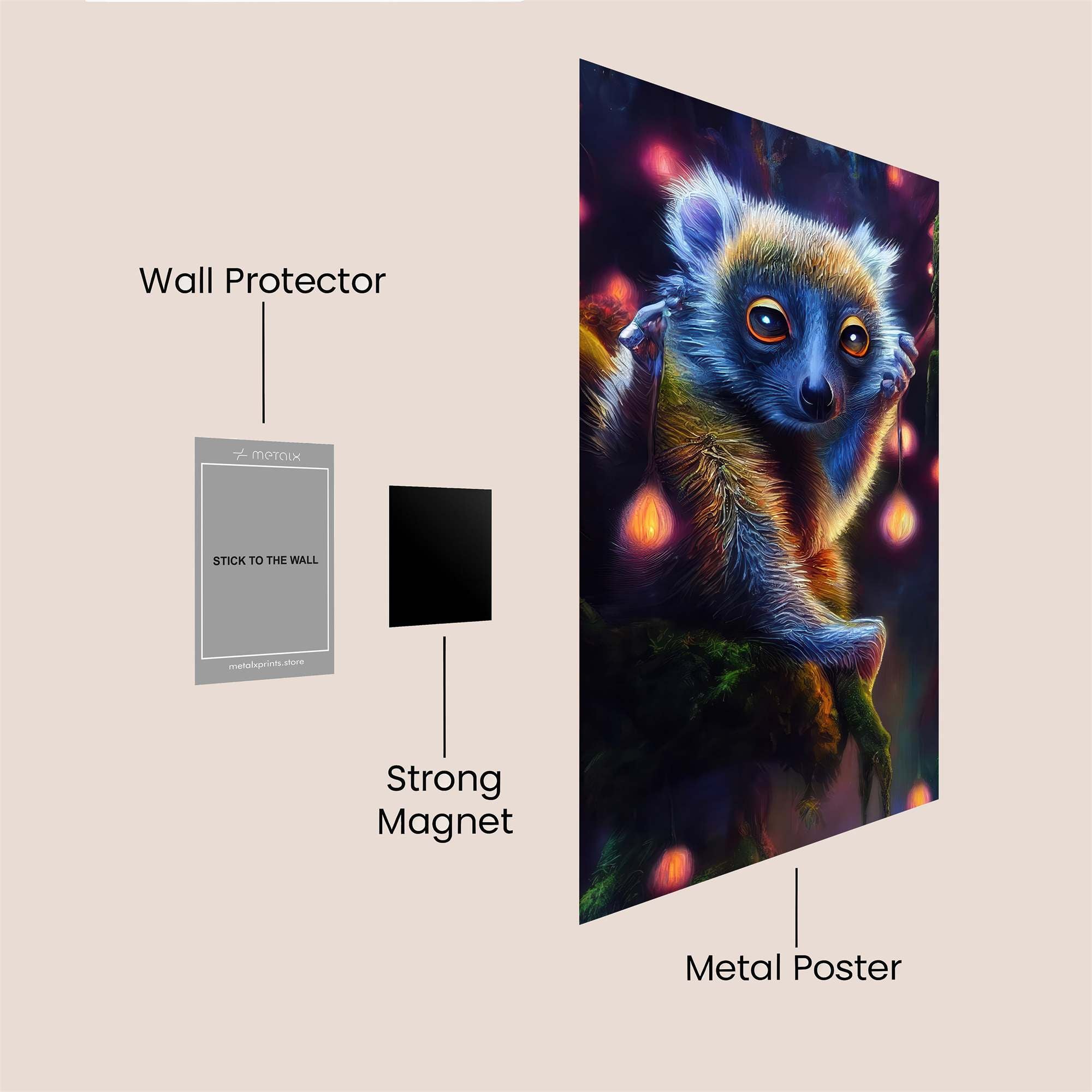 Lemur Glow Safe Wall Magnetic / M