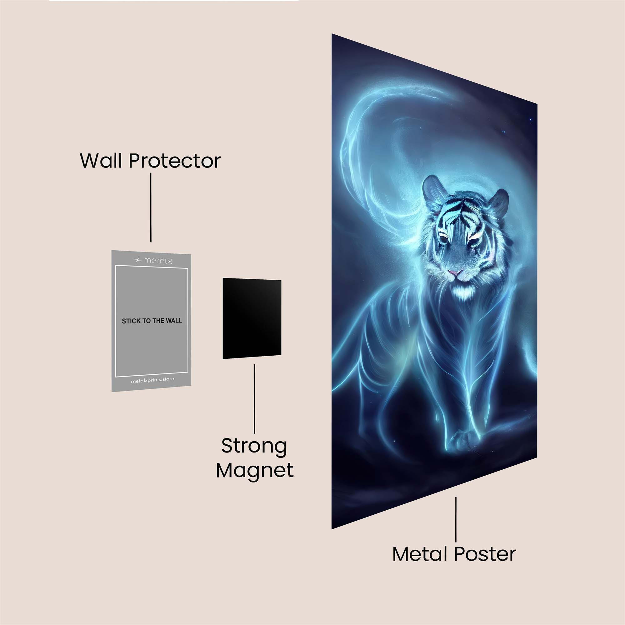 Mystic Tiger Safe Wall Magnetic / M