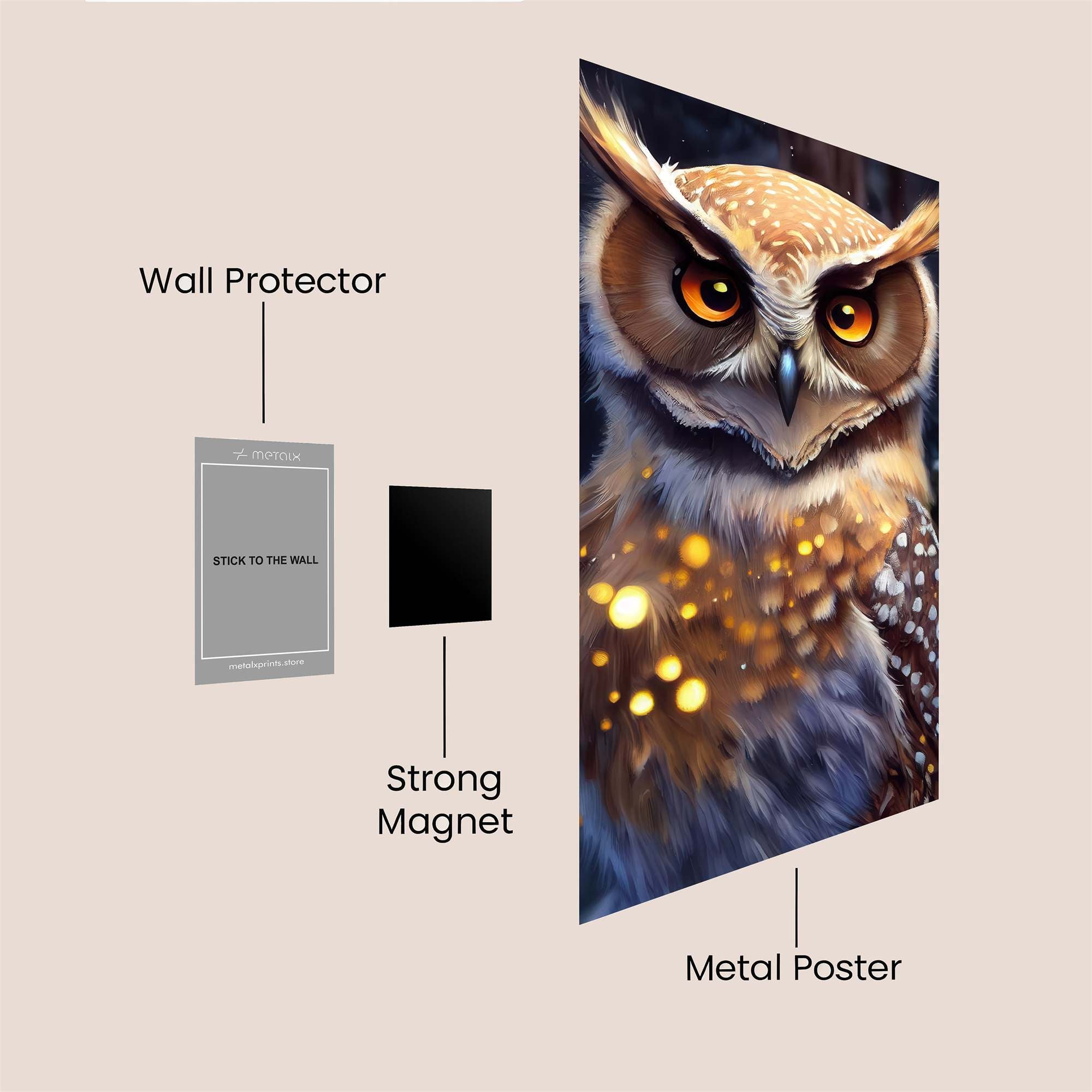 Owl Enchantment Safe Wall Magnetic / M