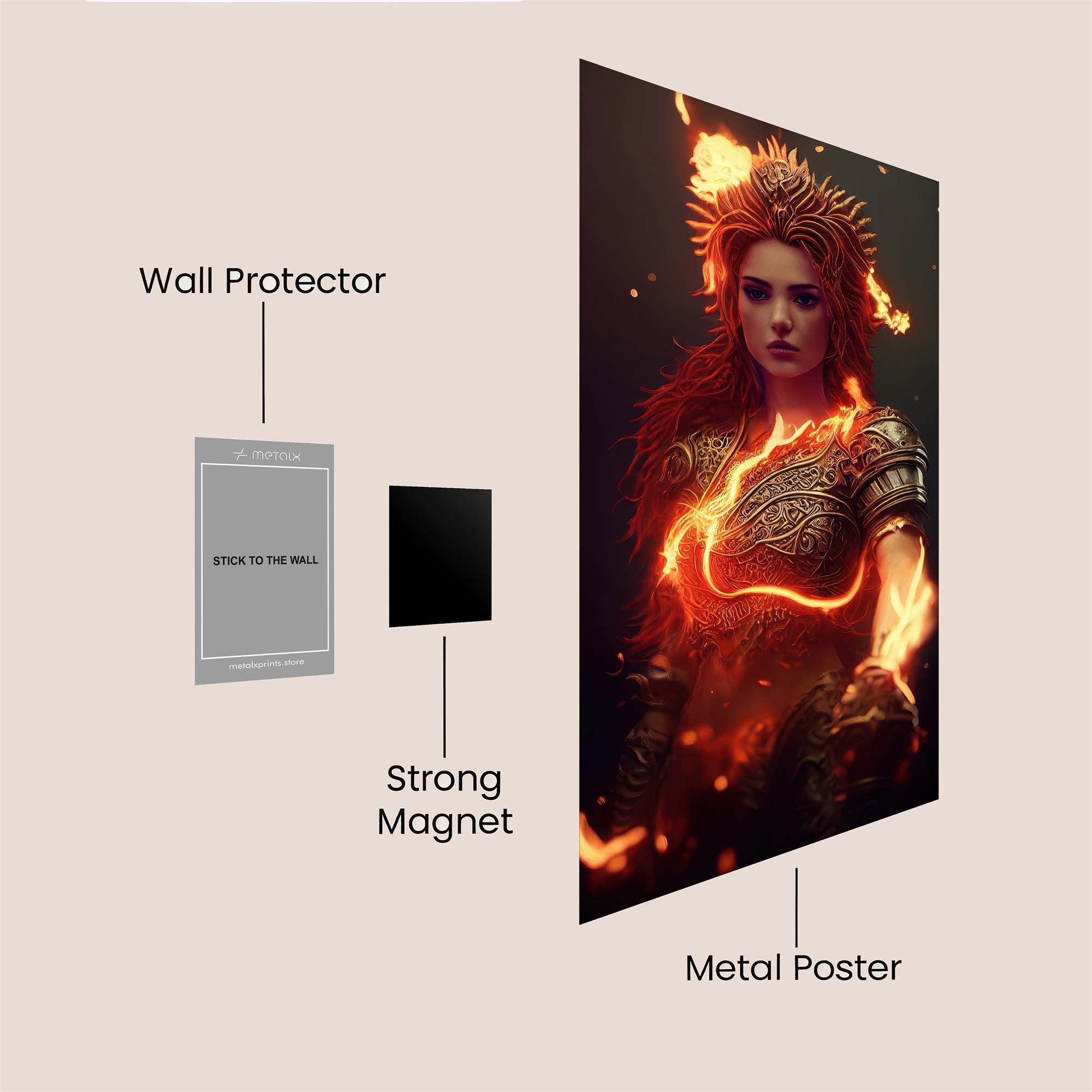 Fire Empress Safe Wall Magnetic / M