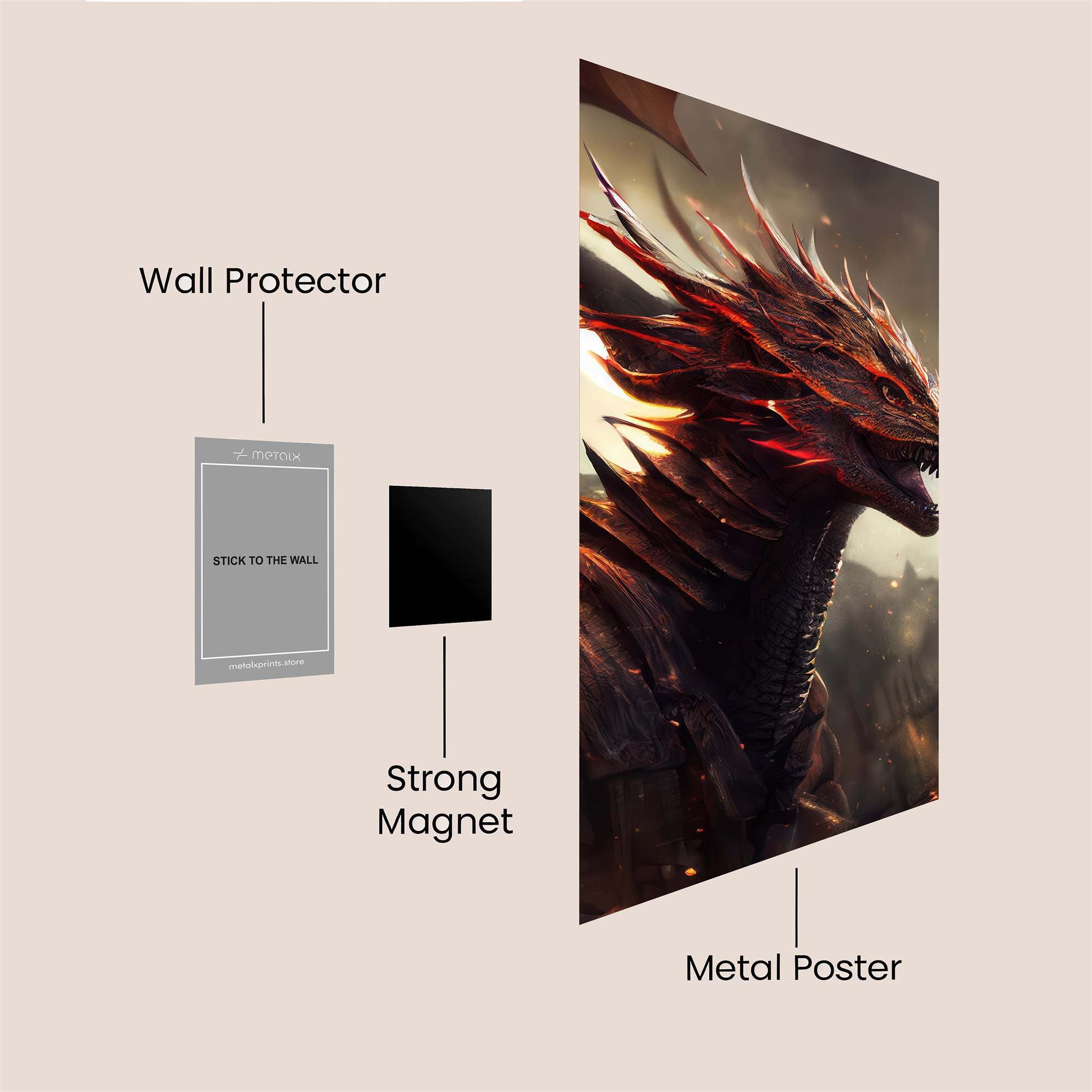 Dragon Inferno Safe Wall Magnetic / M