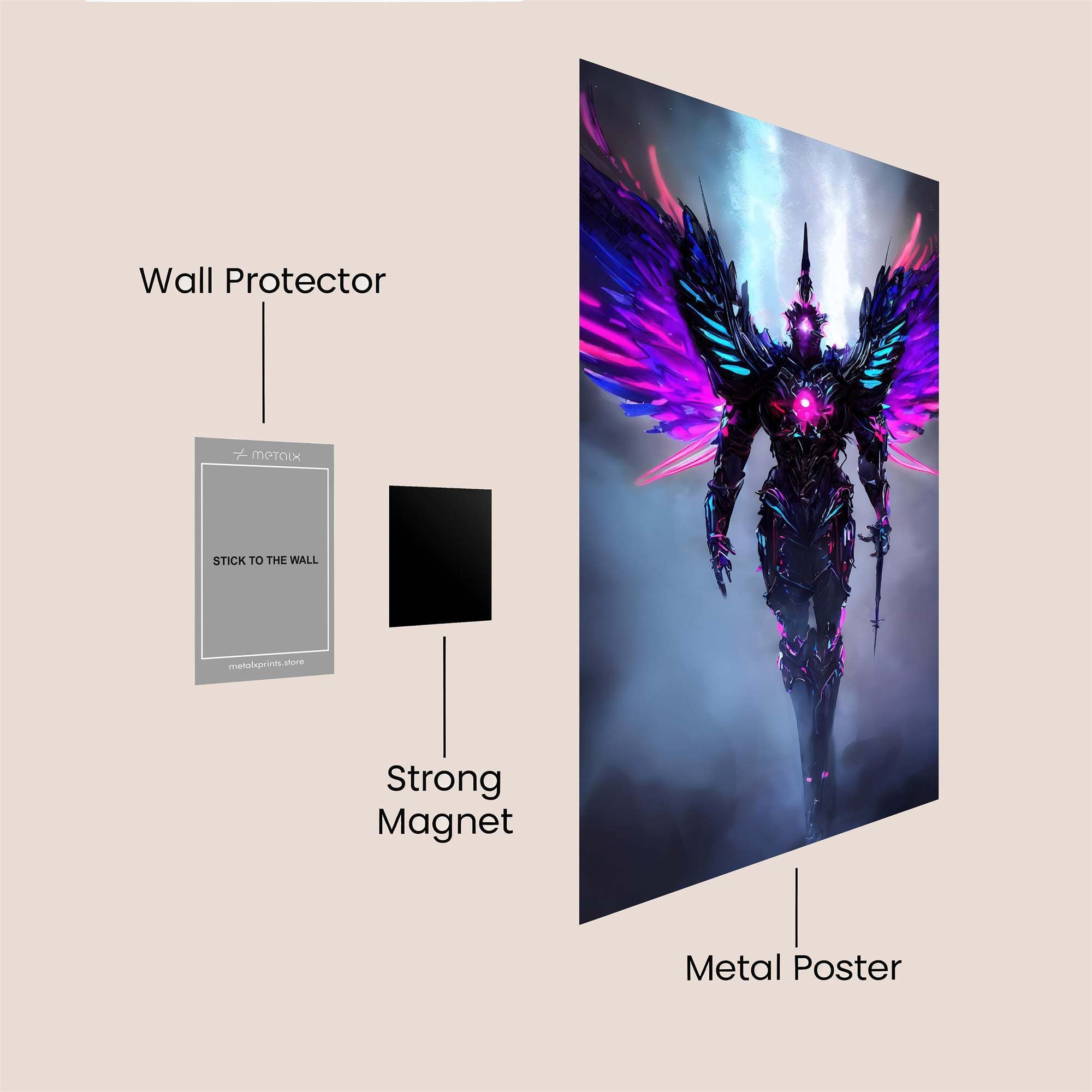 Angelic Fury Safe Wall Magnetic / M
