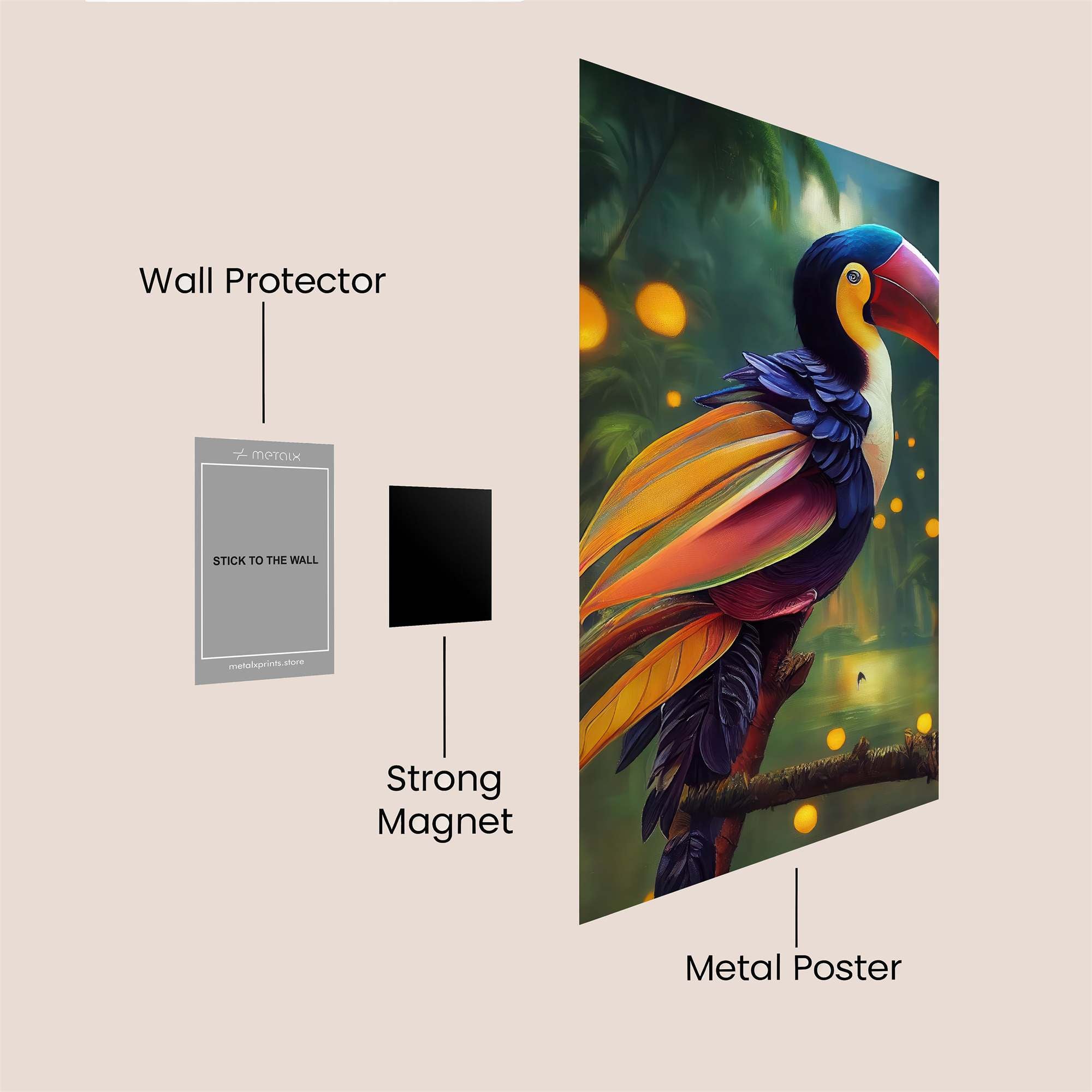 Toucan Twilight Safe Wall Magnetic / M