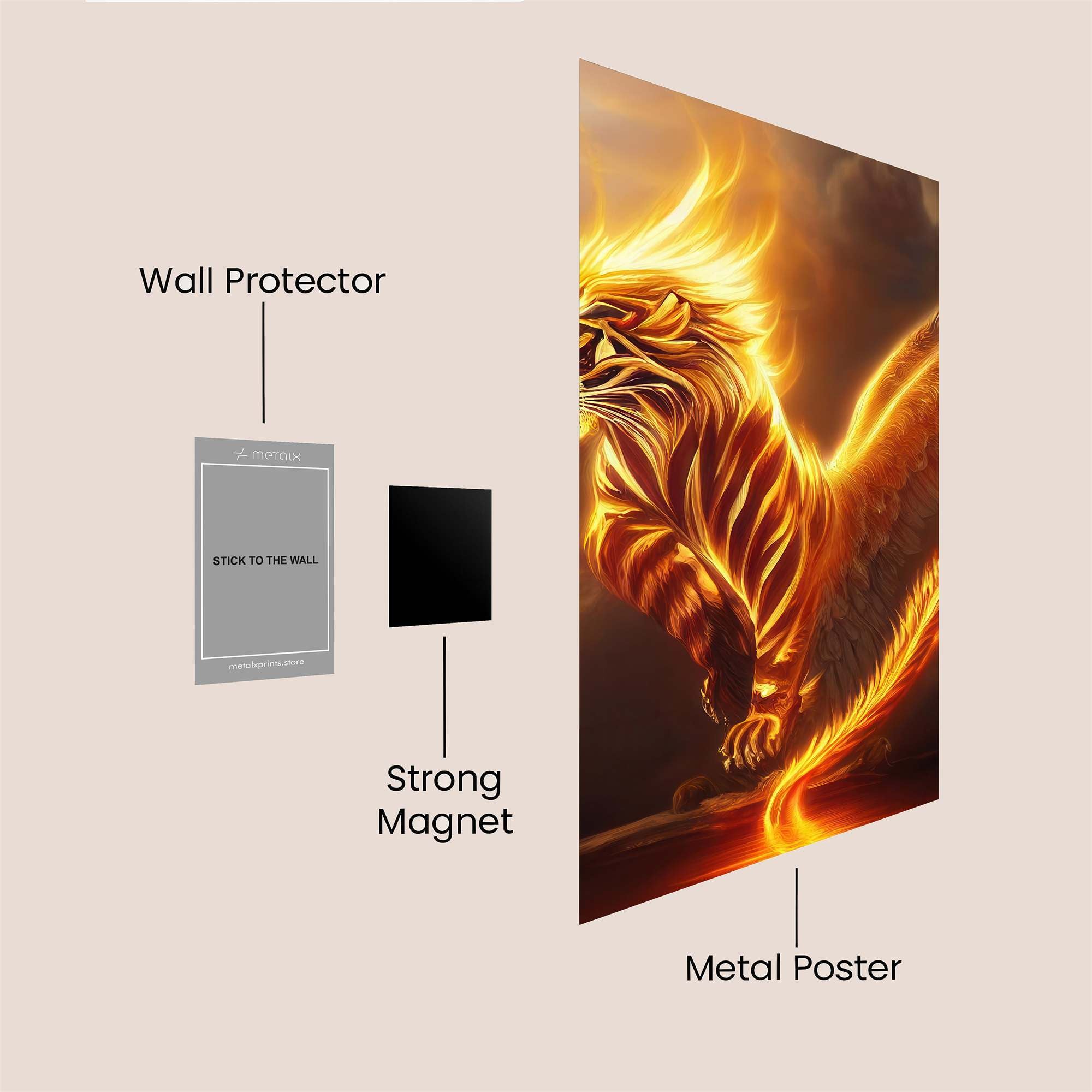 Phoenix Blaze Safe Wall Magnetic / M