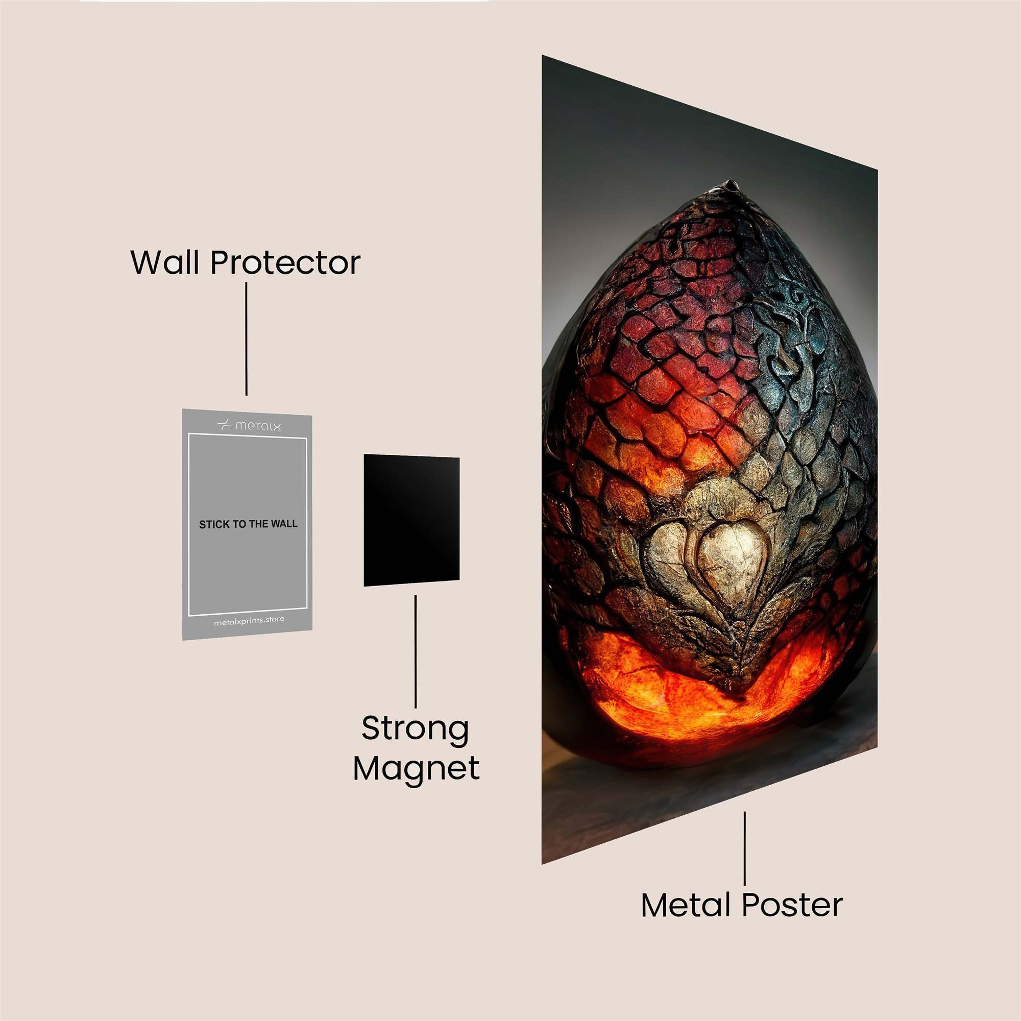 Dragon Ember Safe Wall Magnetic / M