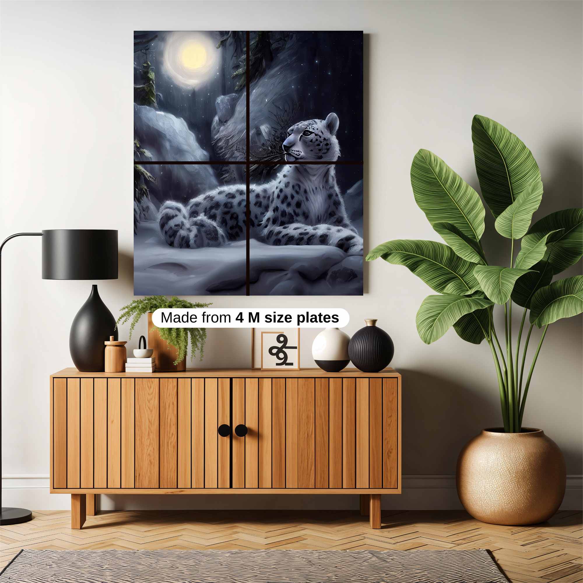 Snow Leopard - Serene Safe Wall Magnetic / M