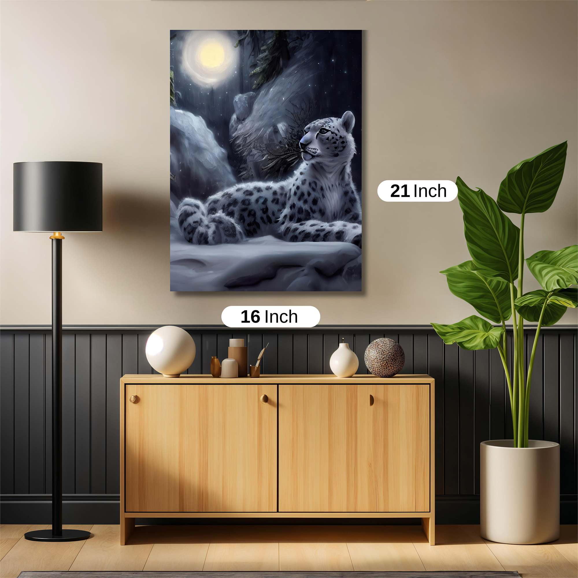 Snow Leopard - Serene Safe Wall Magnetic / M