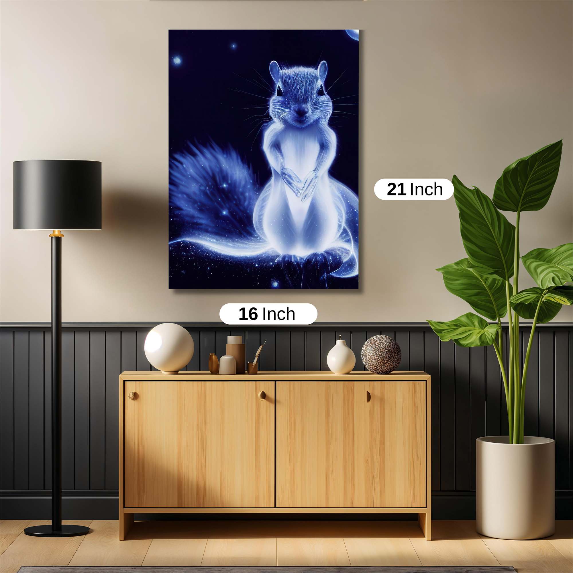 Moonlit Squirrel Safe Wall Magnetic / M