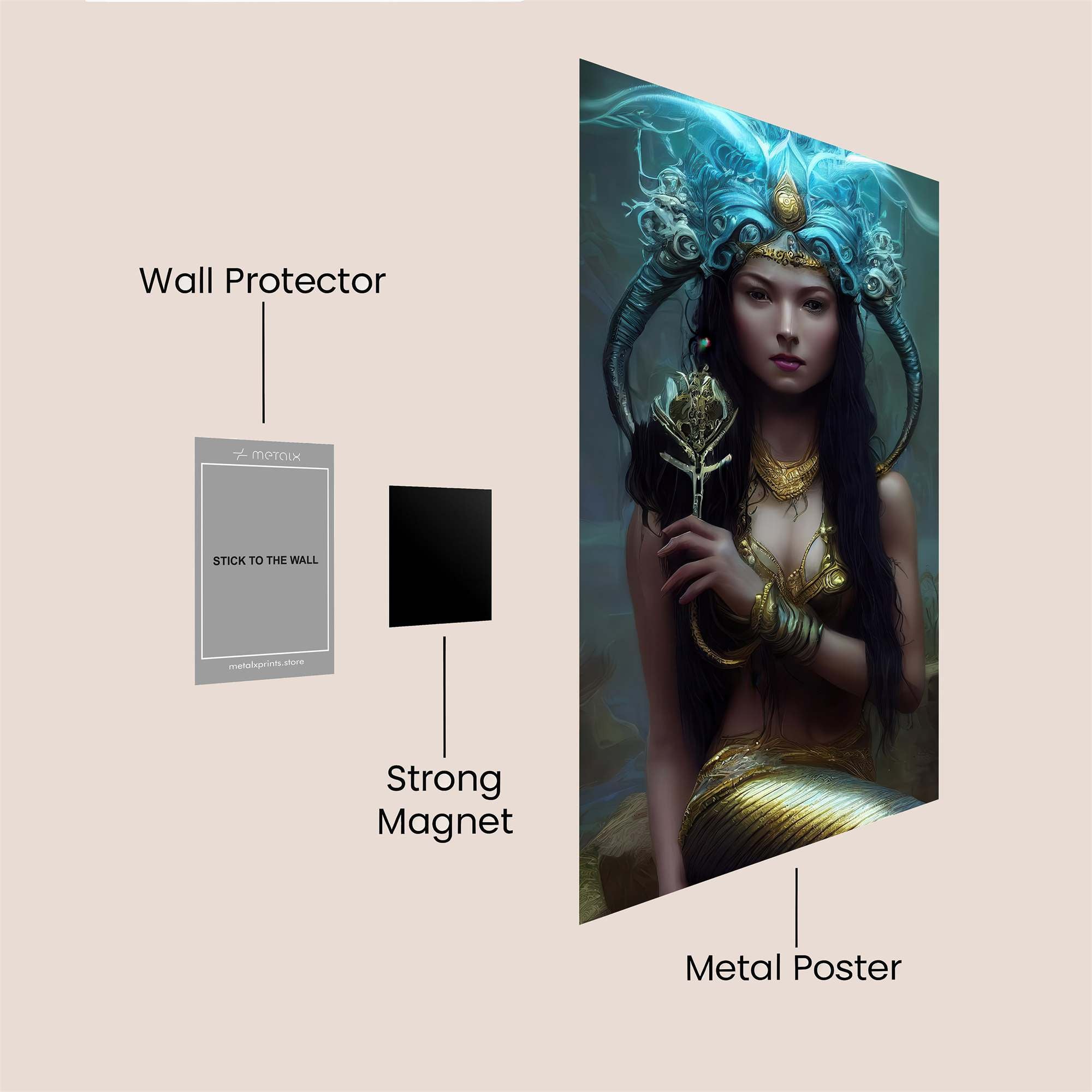 Mermaid Enchantress Safe Wall Magnetic / M