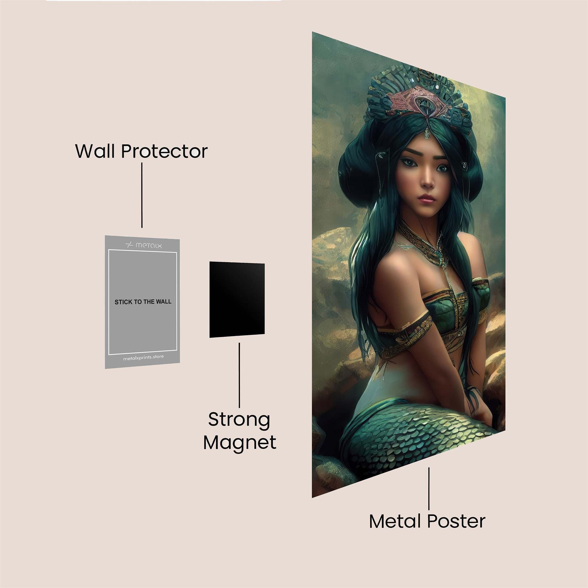 Mermaid Enchantress Safe Wall Magnetic / M