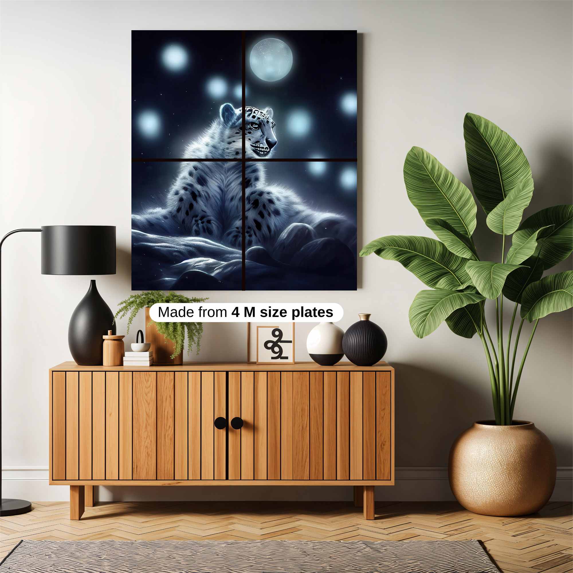 Snow Leopard Serenity Safe Wall Magnetic / M