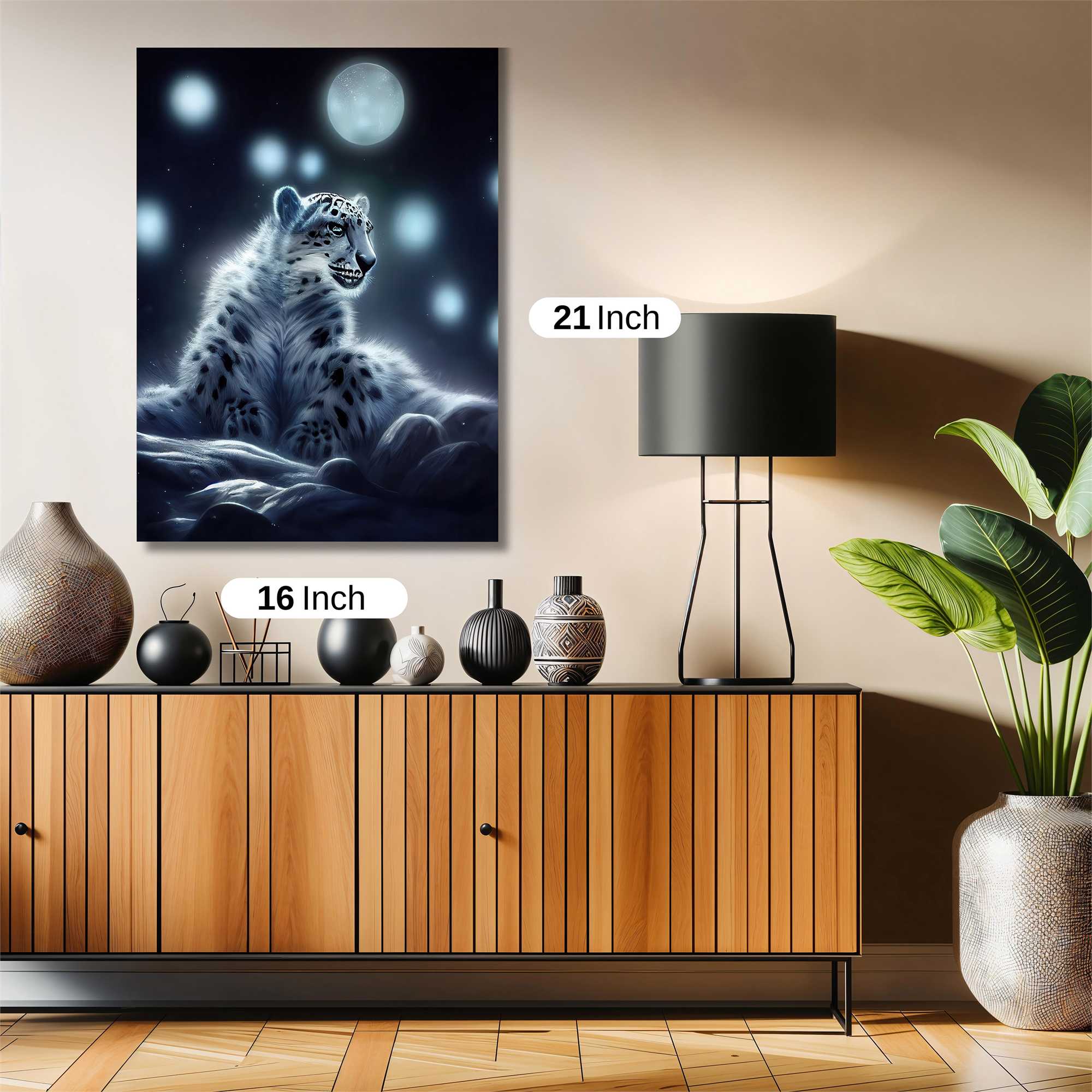 Snow Leopard Serenity Safe Wall Magnetic / M