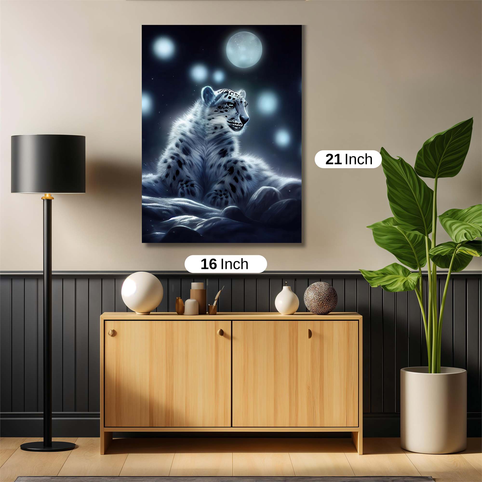 Snow Leopard Serenity Safe Wall Magnetic / M