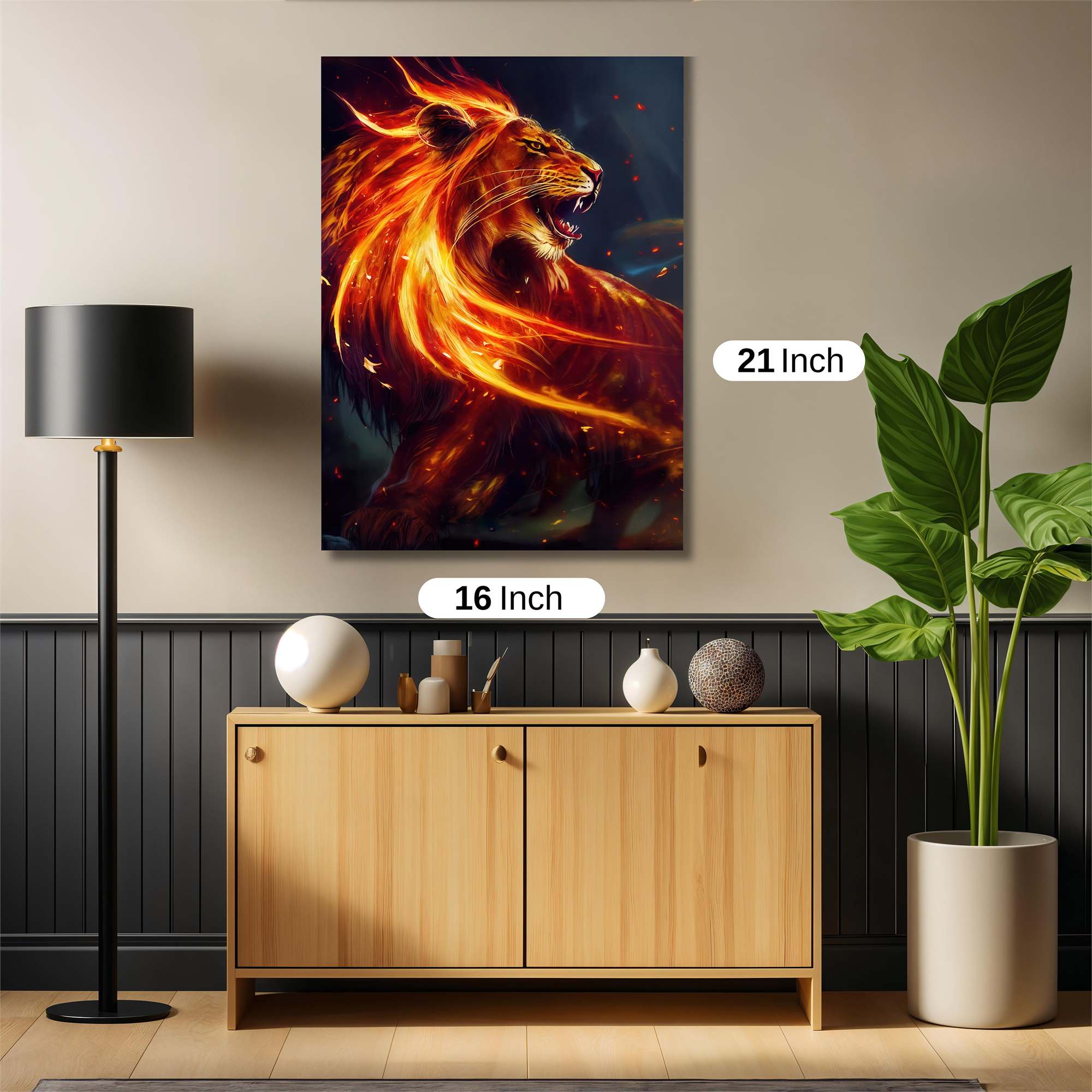 Lion Blaze Safe Wall Magnetic / M