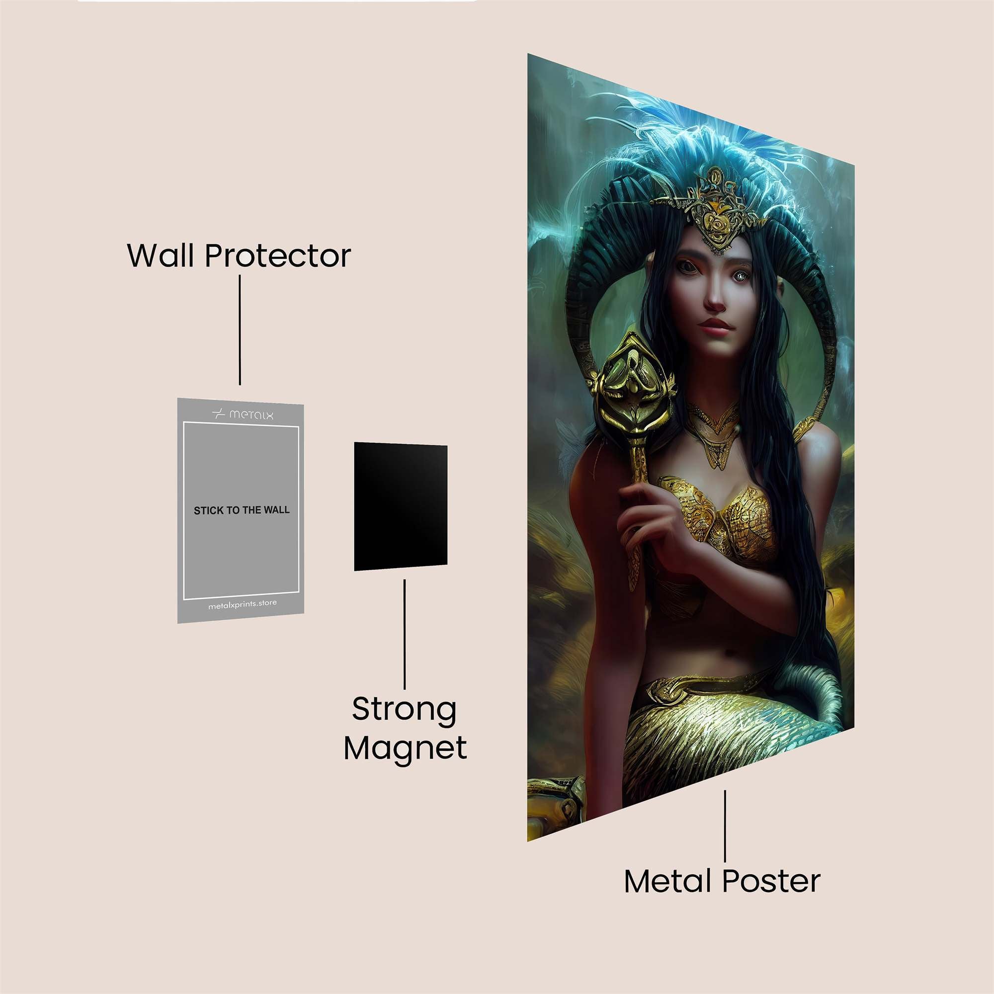 Mermaid Majesty Safe Wall Magnetic / M