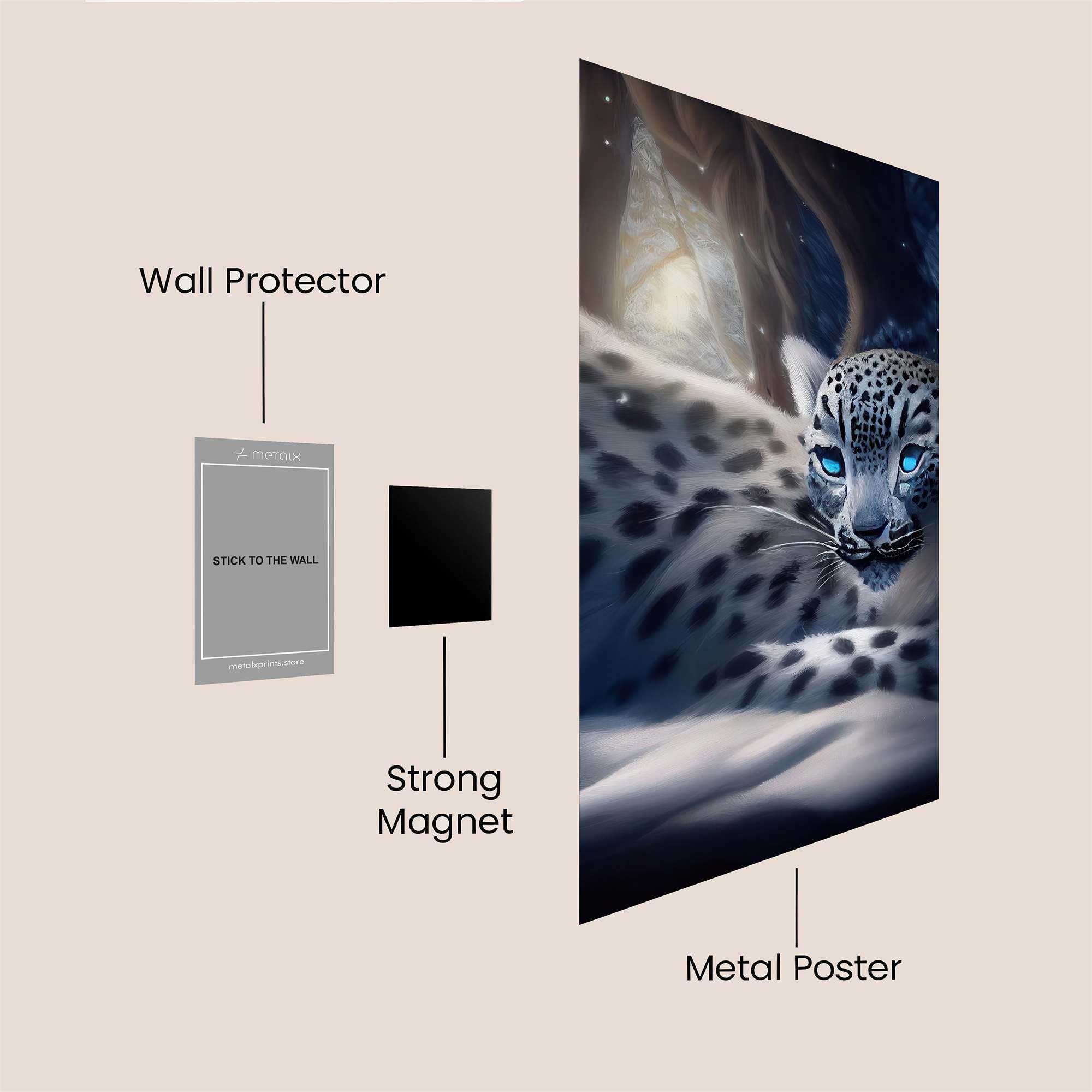 Snow Leopard - Enigmatic Safe Wall Magnetic / M