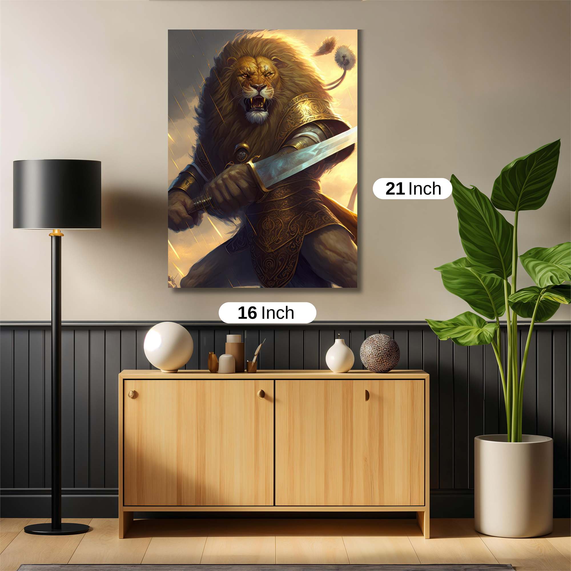 Lion Warrior Safe Wall Magnetic / M