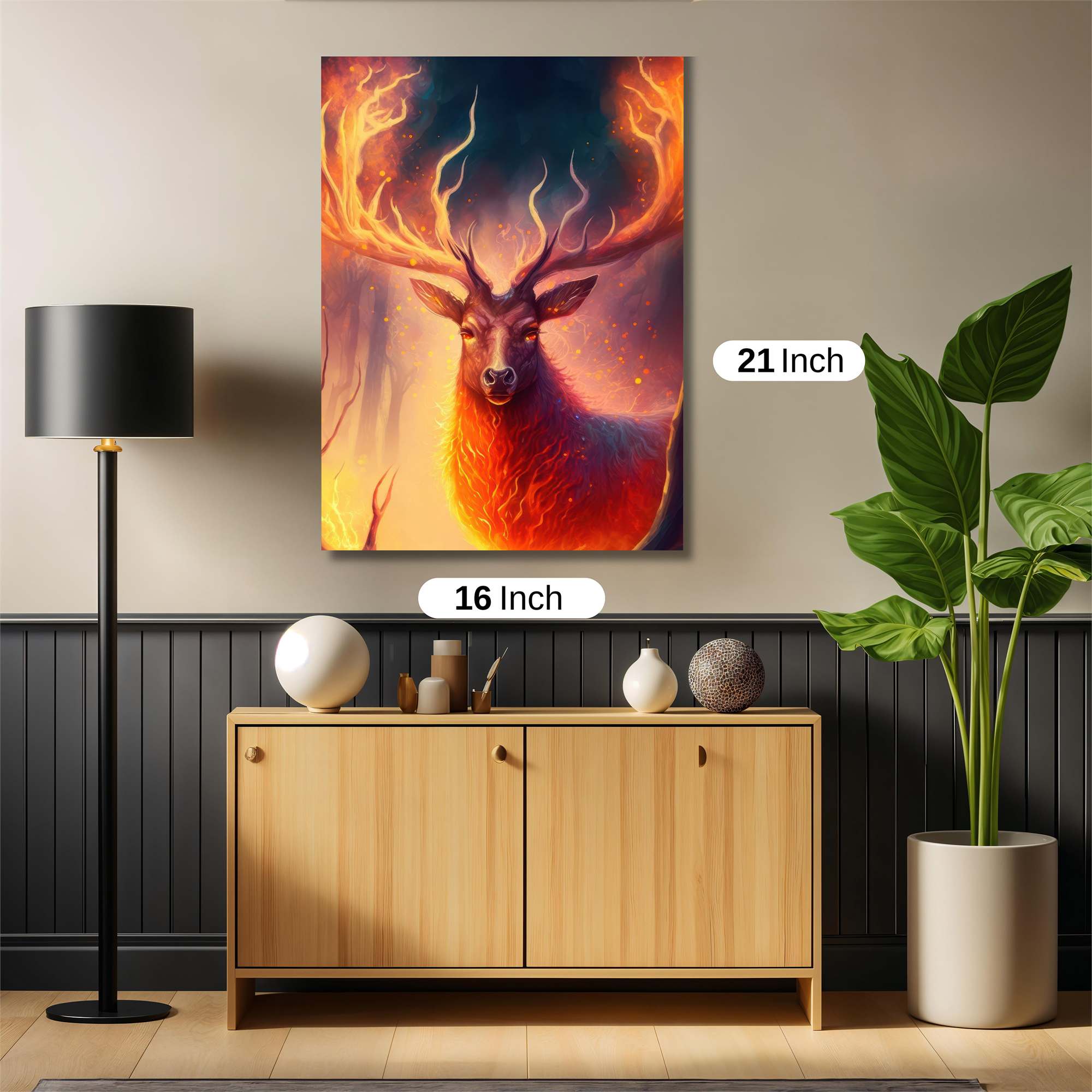 Flame Stag Safe Wall Magnetic / M