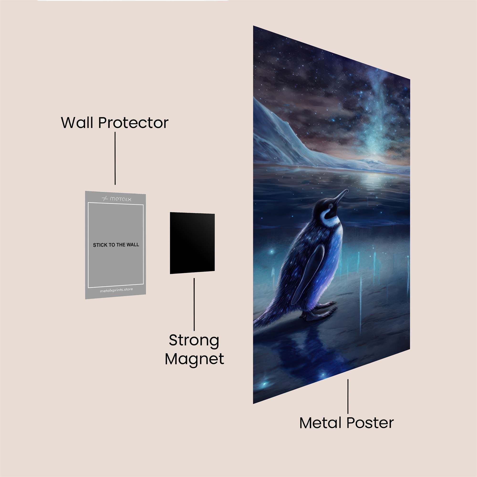 Penguin Dreamscape Safe Wall Magnetic / M