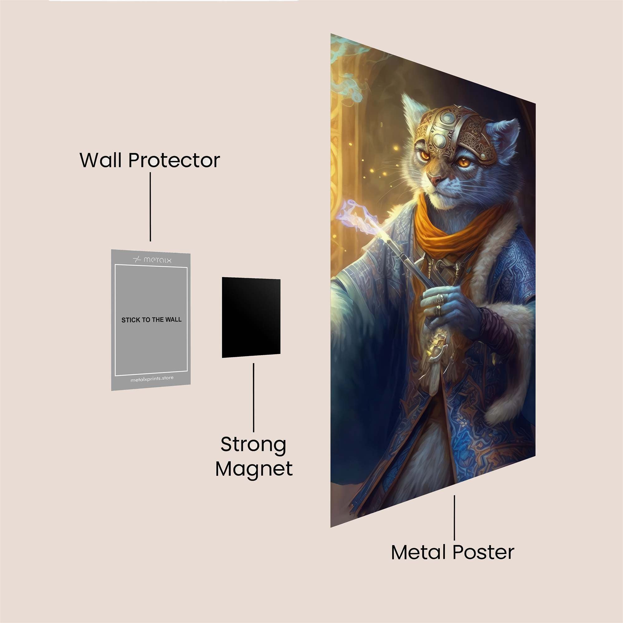 Mystic Cat Safe Wall Magnetic / M