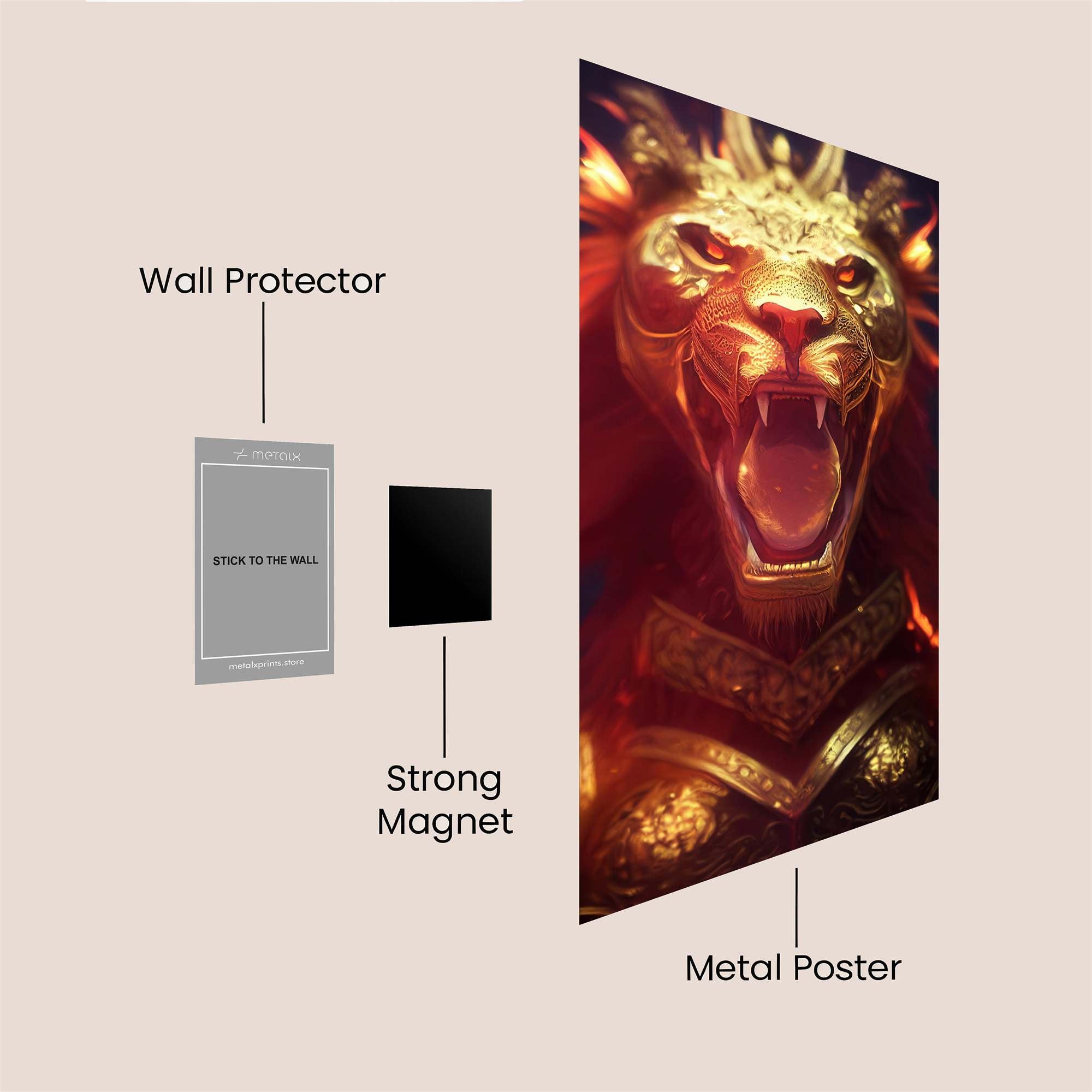 Lion Majesty Safe Wall Magnetic / M
