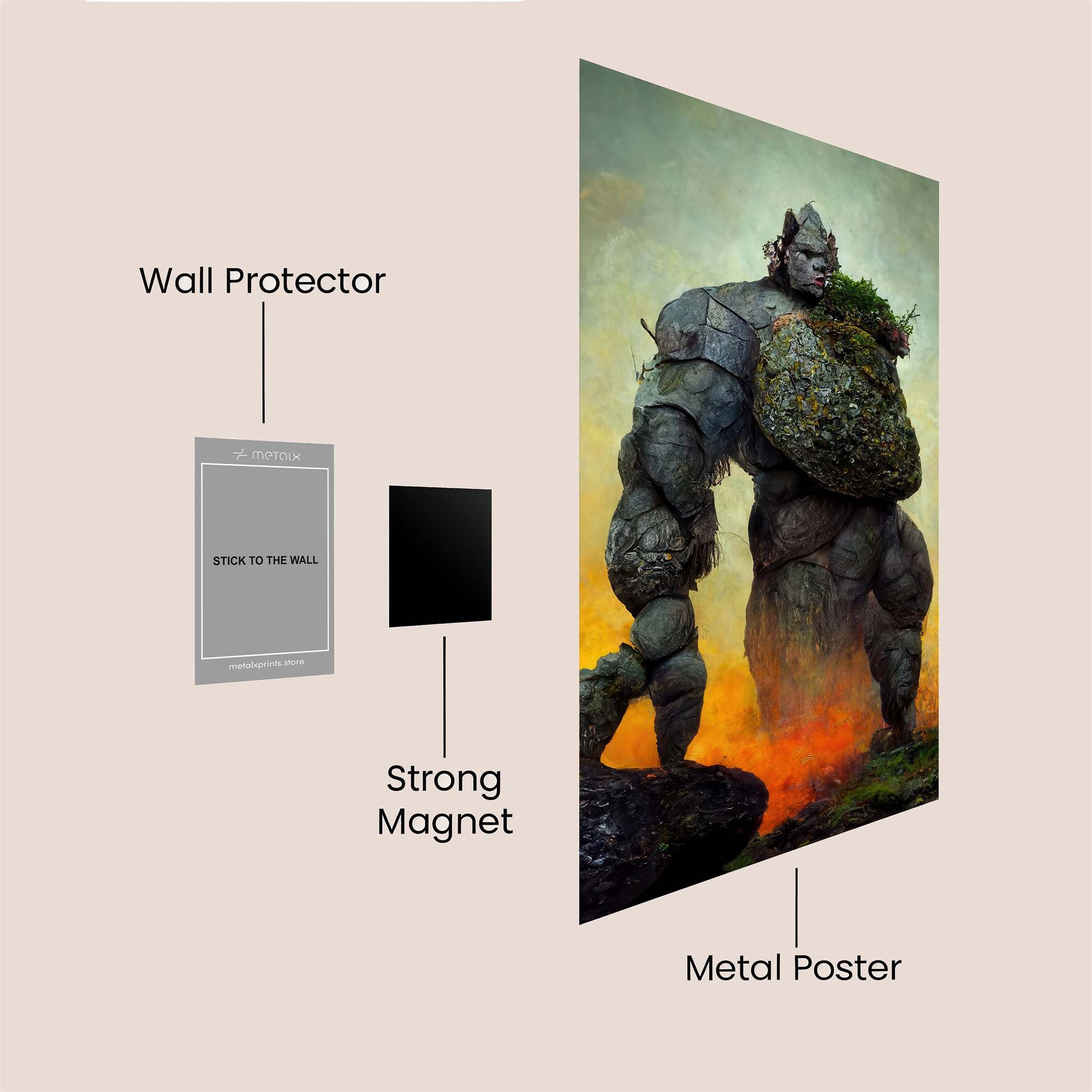 Golem Serene Safe Wall Magnetic / M