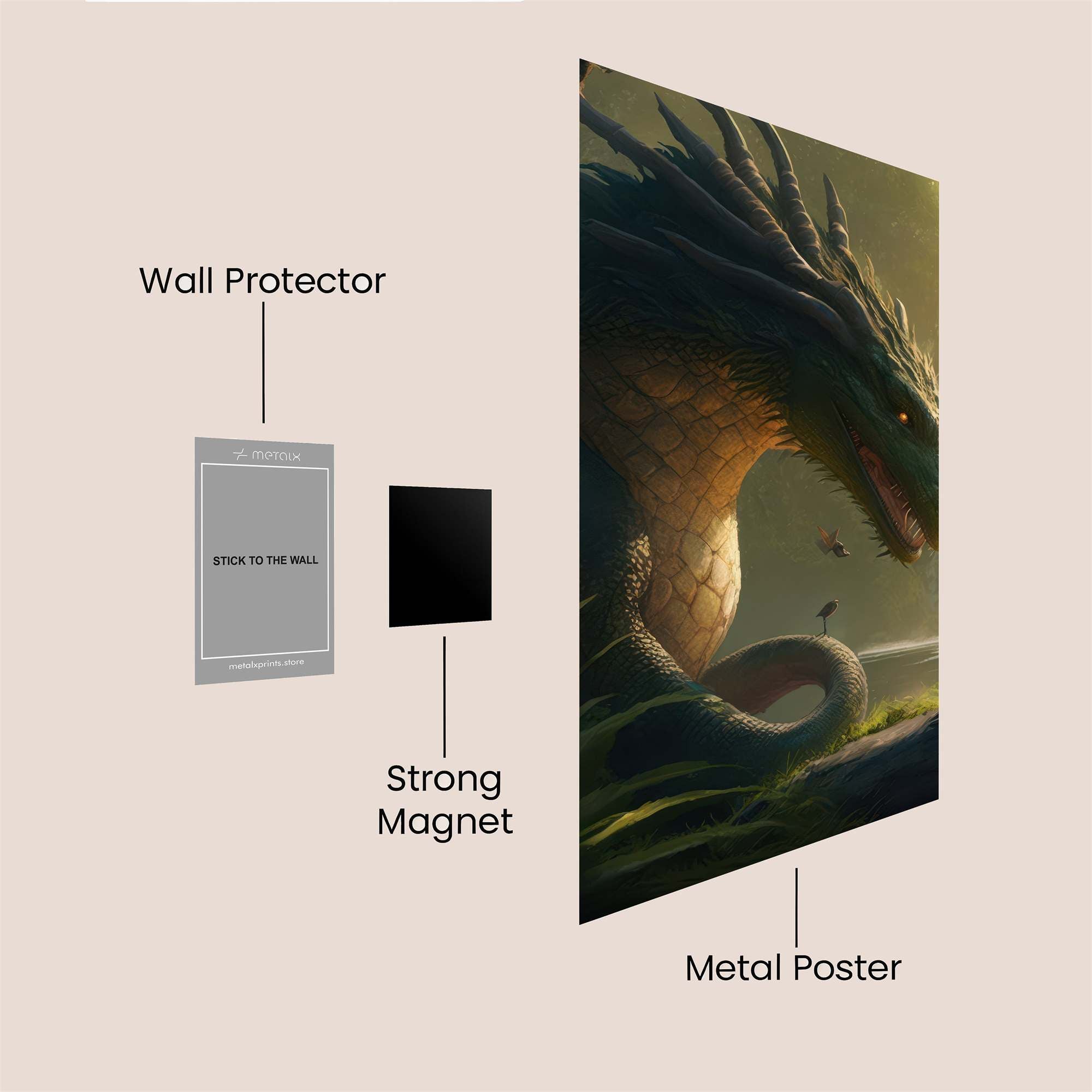 Dragon Serenity Safe Wall Magnetic / M