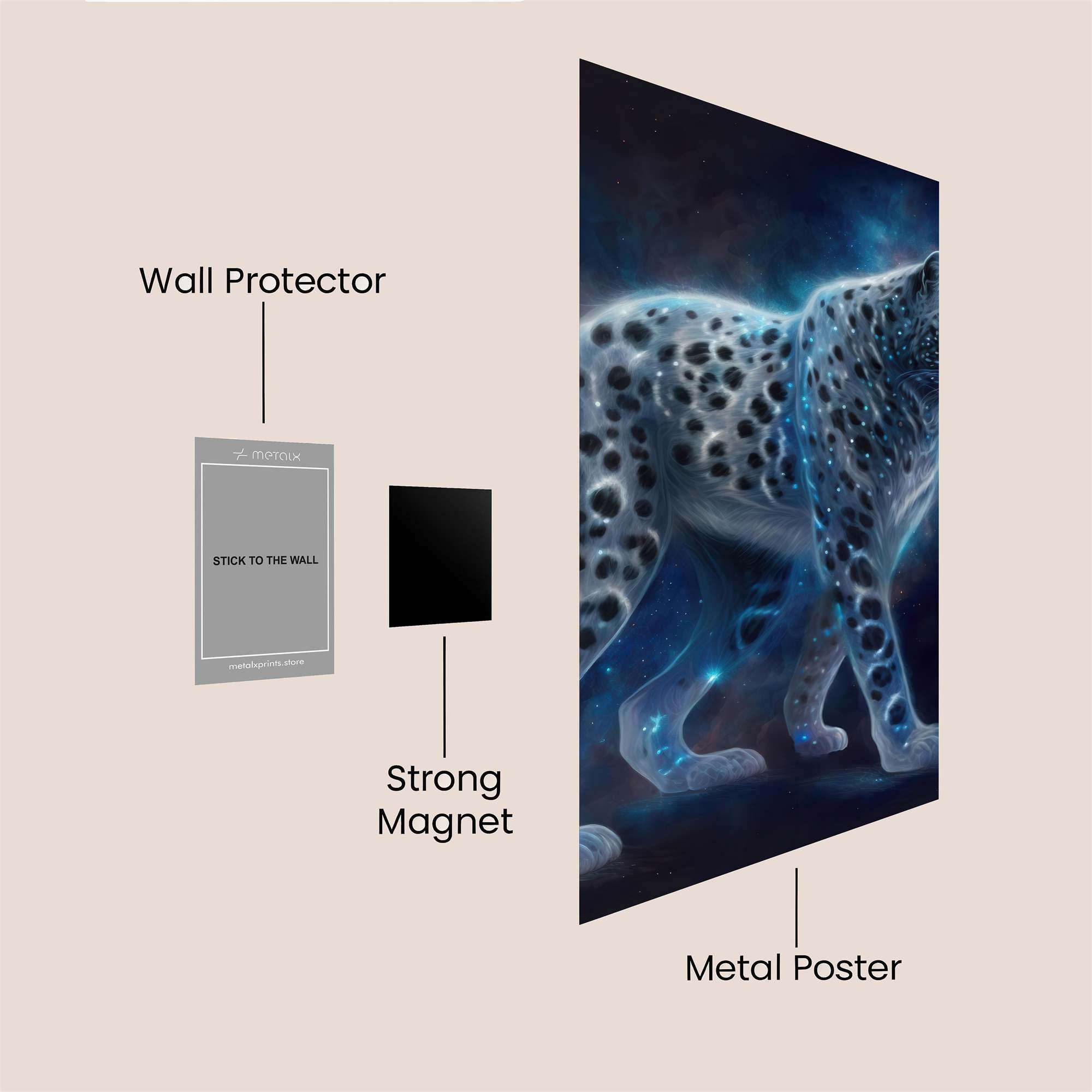 Cosmic Leopard Safe Wall Magnetic / M