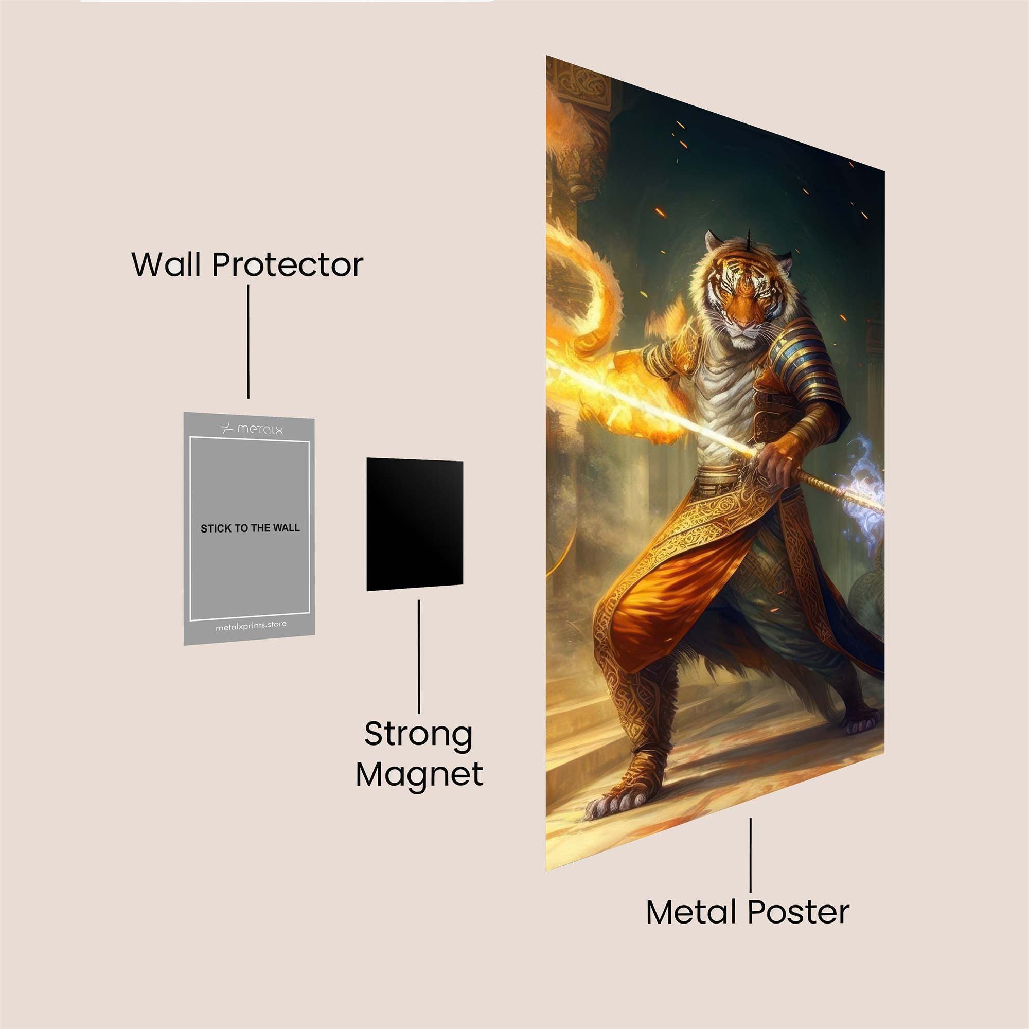 Tiger Mage Safe Wall Magnetic / M