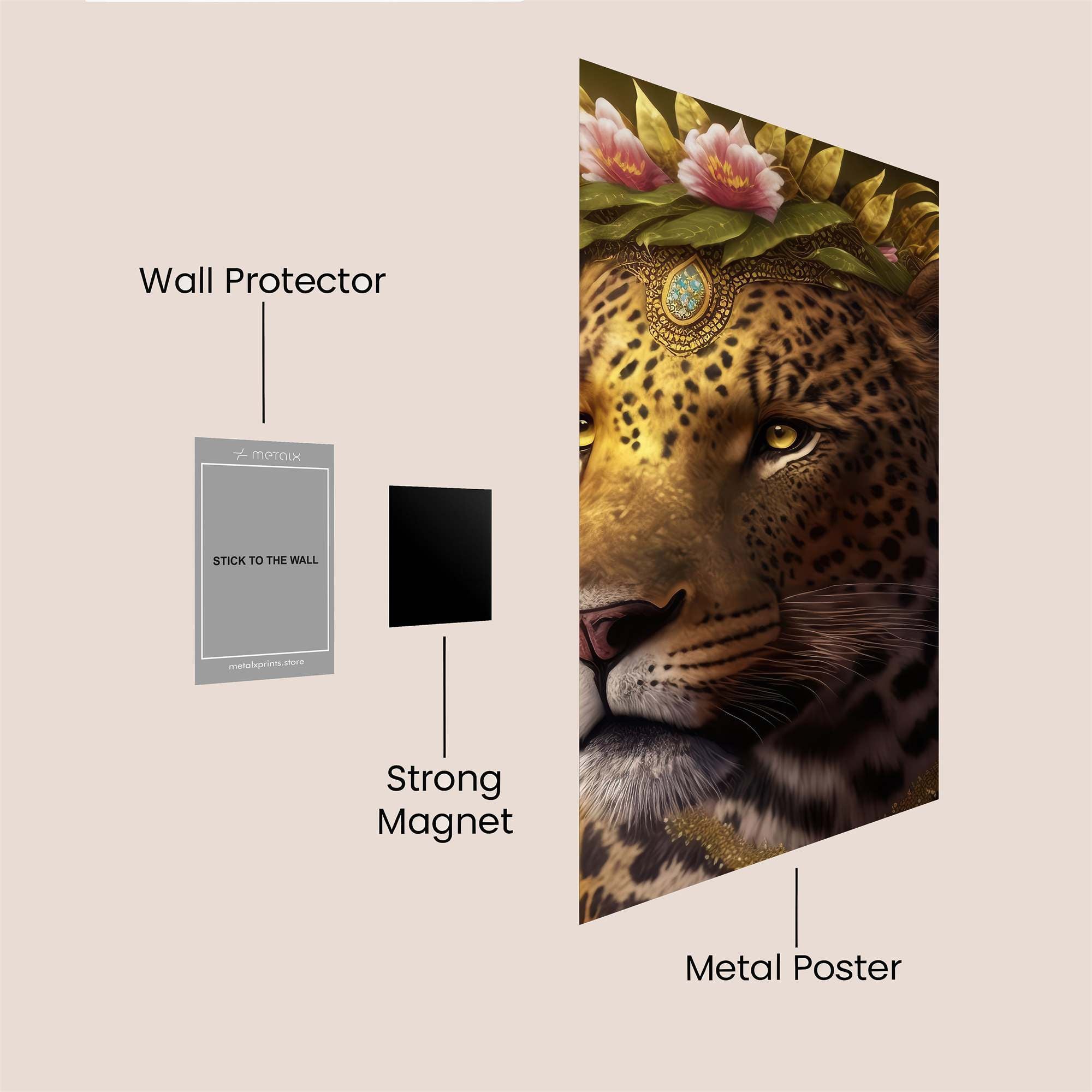 Leopard Royalty Safe Wall Magnetic / M