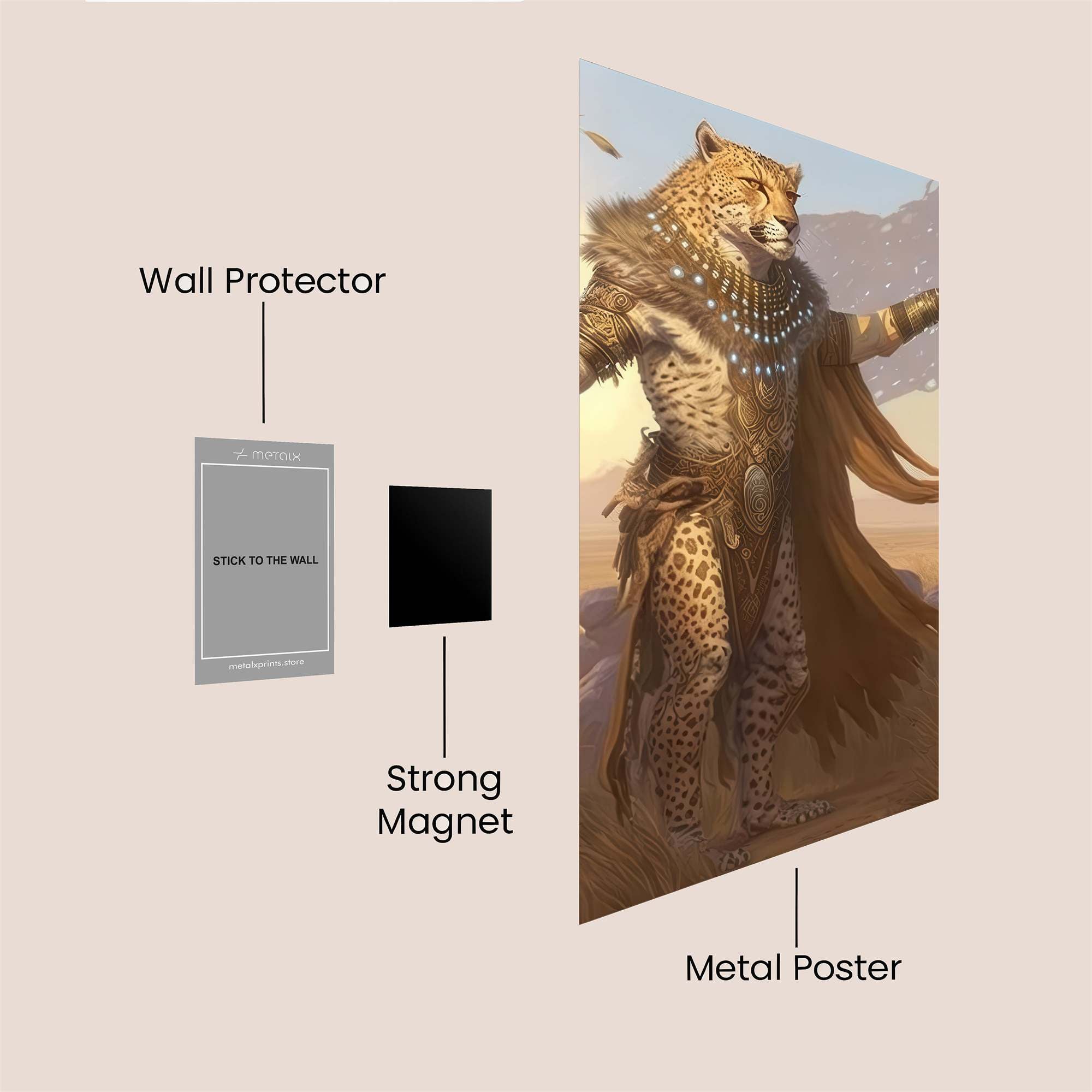 Cheetah Chieftain Safe Wall Magnetic / M