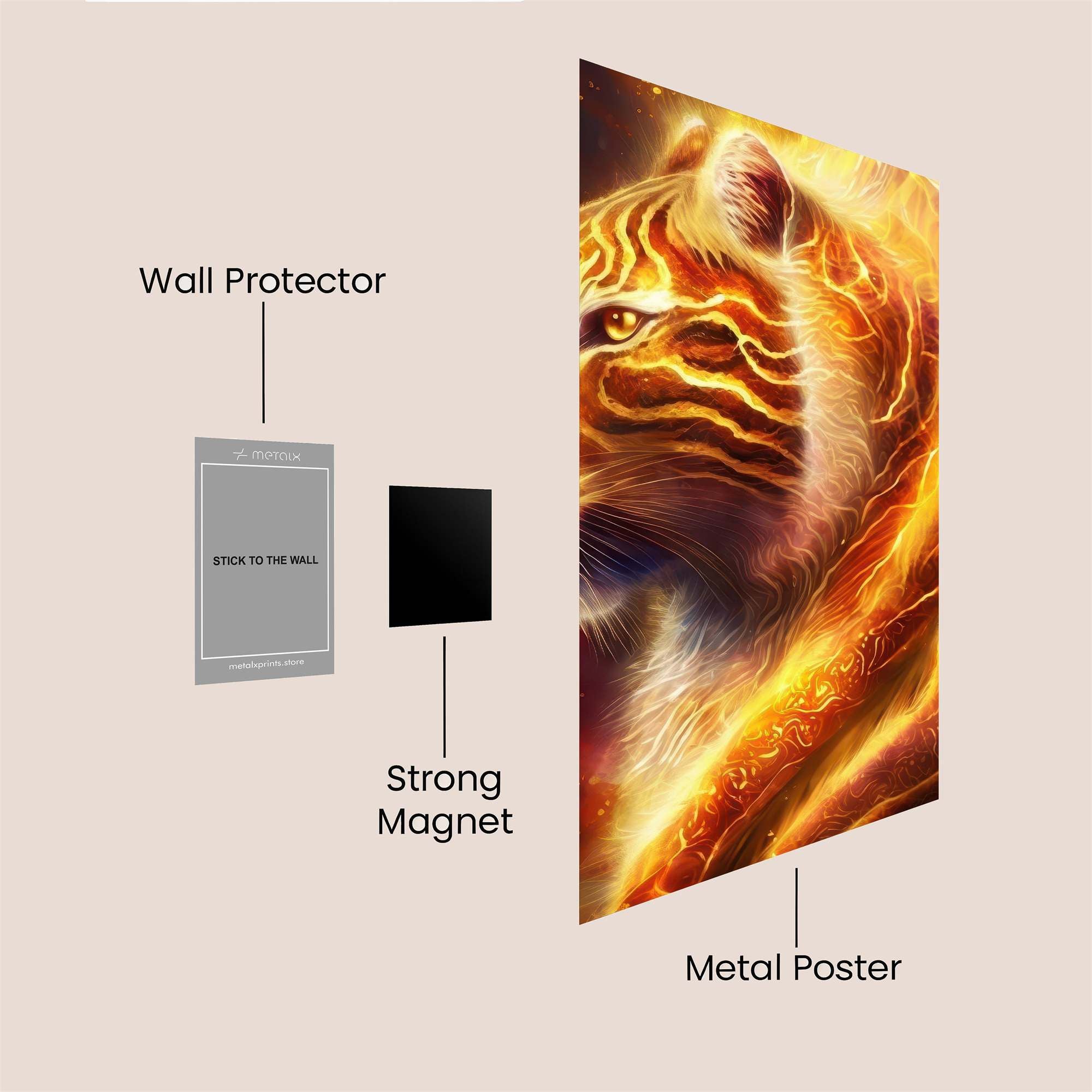 Flame Majesty Safe Wall Magnetic / M