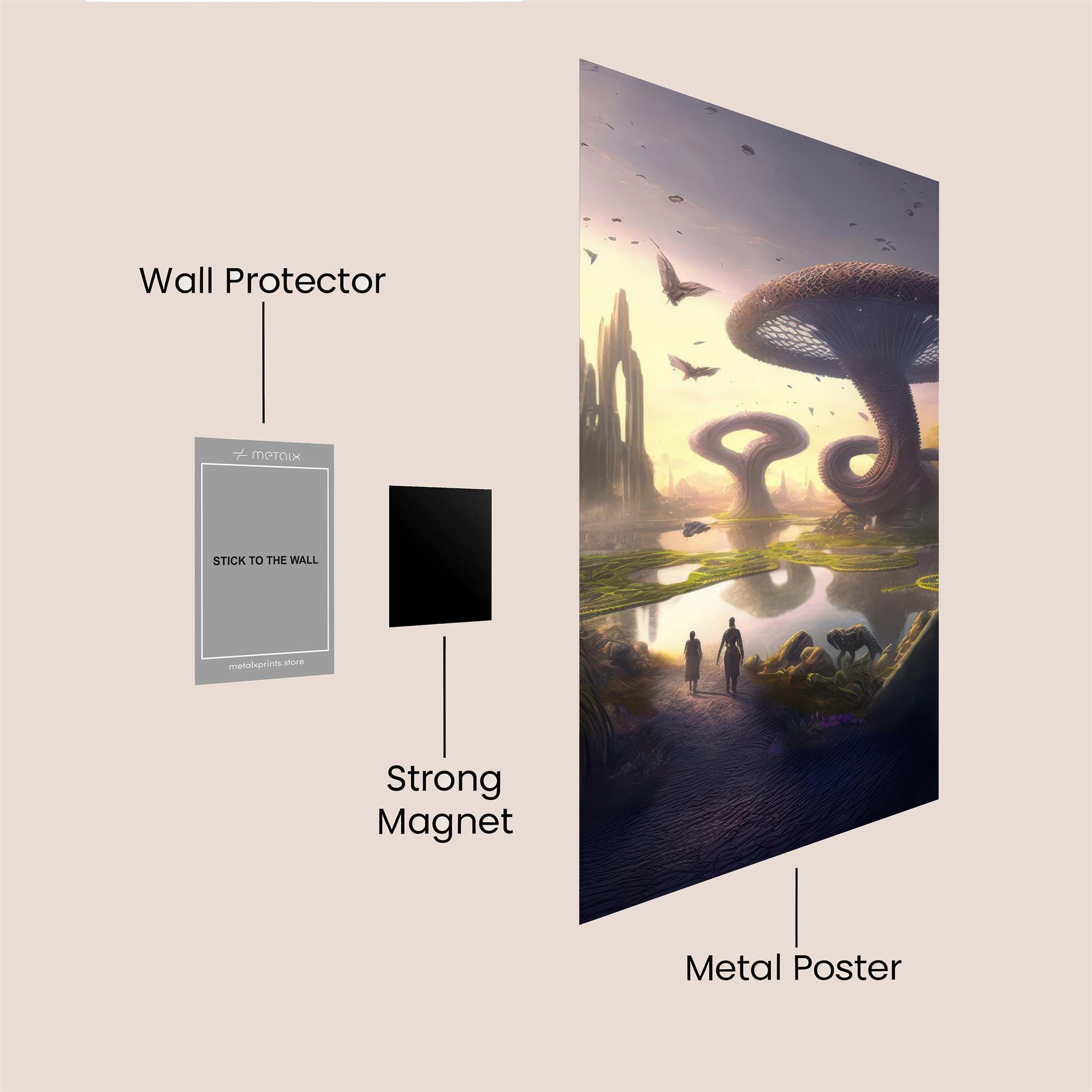 MushroomWhimsy Safe Wall Magnetic / M