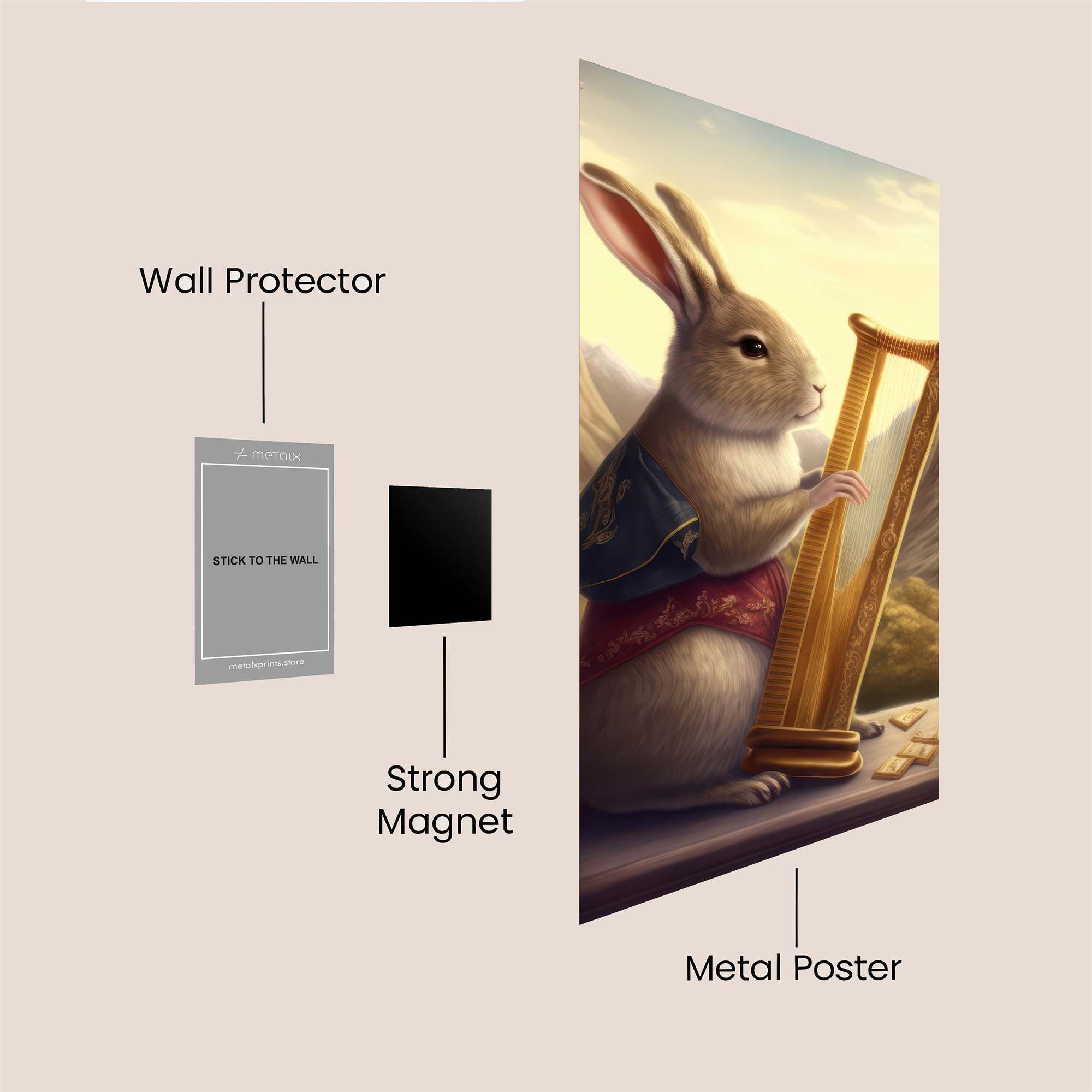 Bardic Bunny Safe Wall Magnetic / M