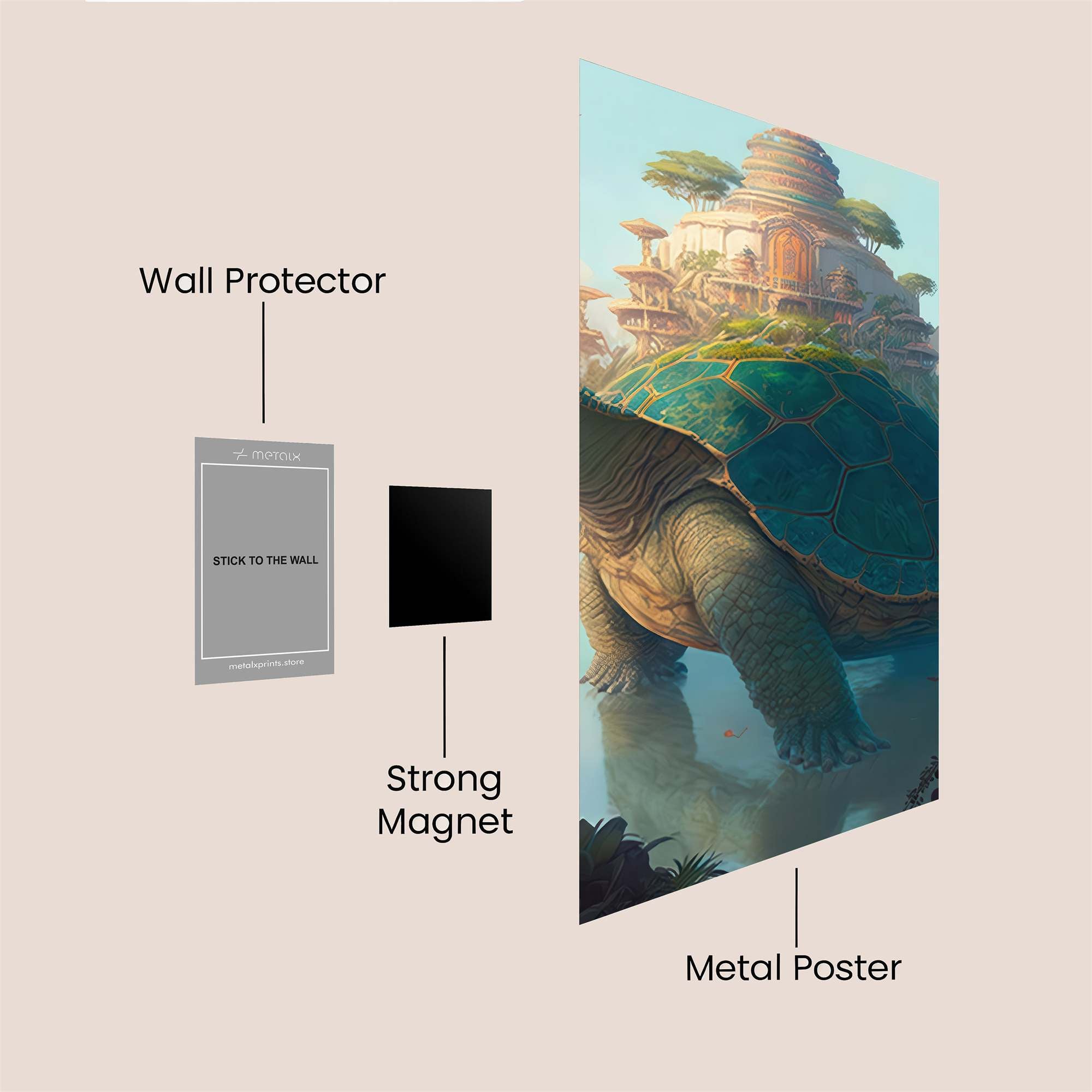 Turtle Tranquil Safe Wall Magnetic / M