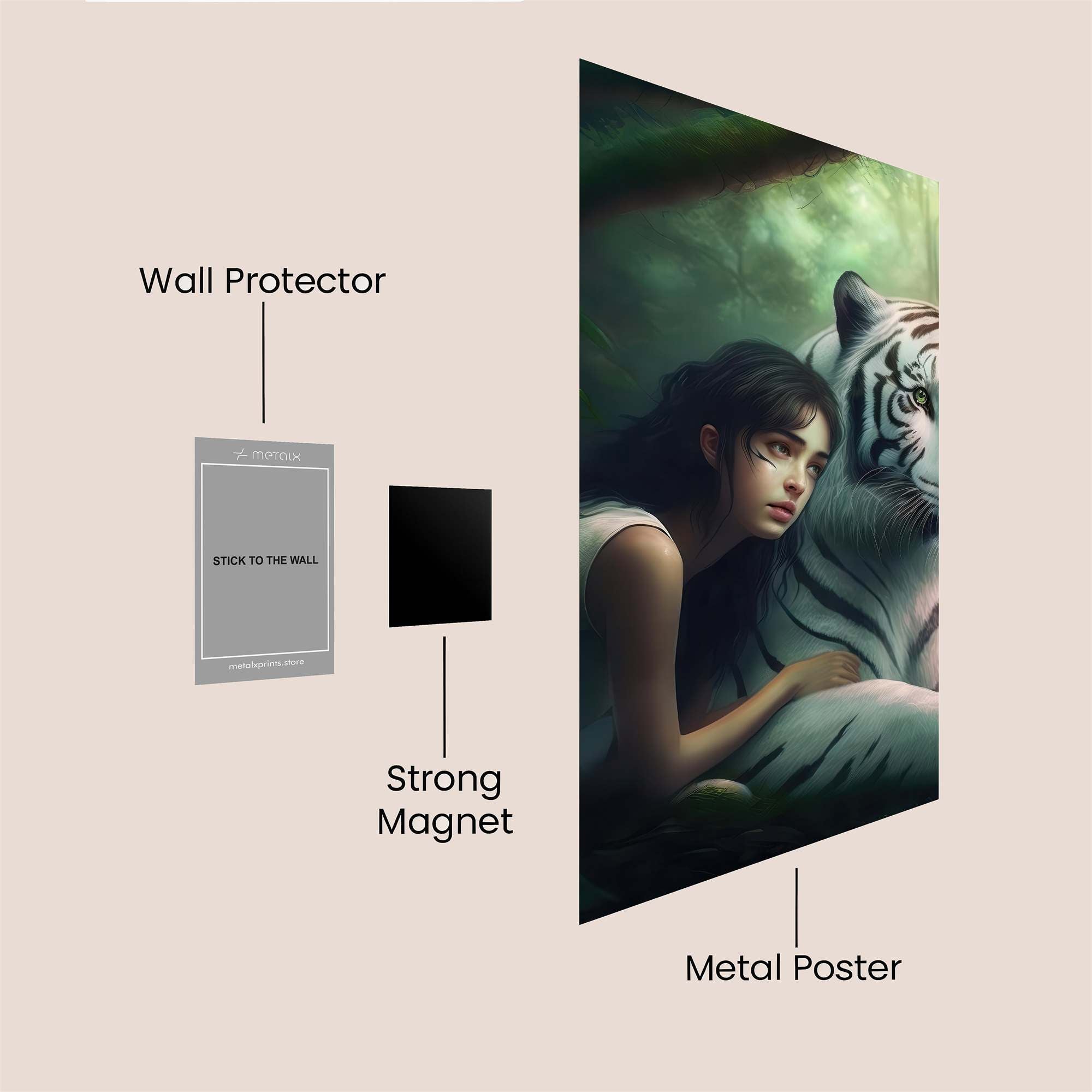 Tiger Serenity Safe Wall Magnetic / M