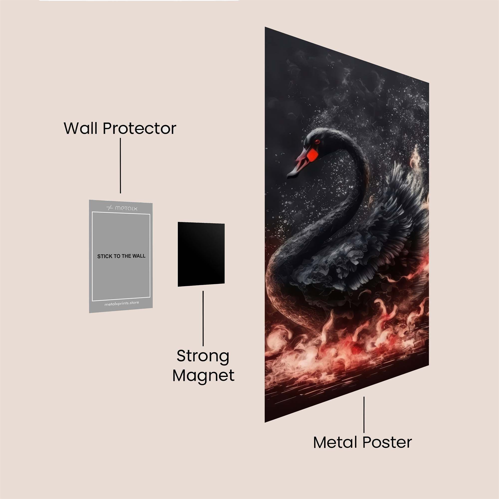 Swan Inferno Safe Wall Magnetic / M