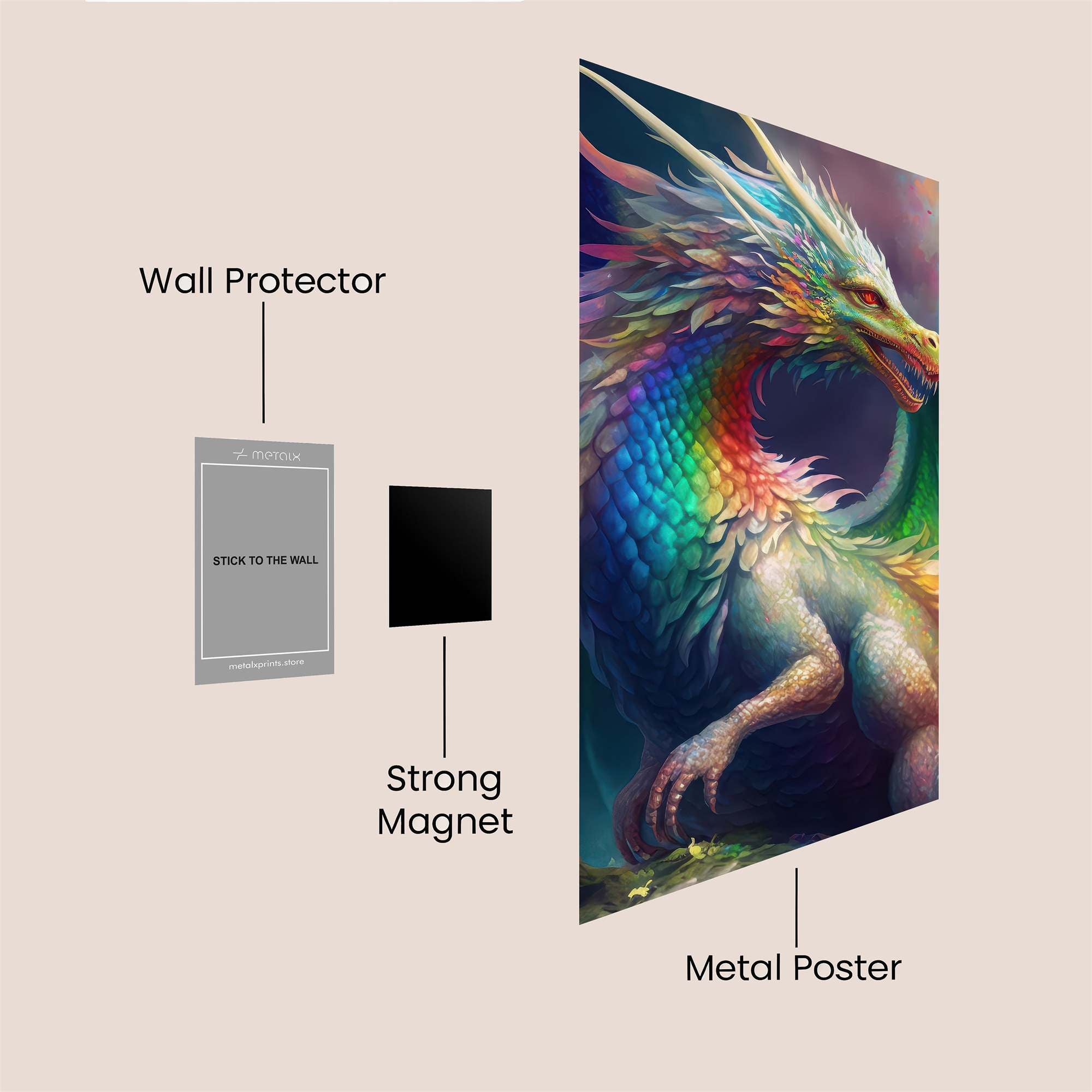 Rainbow Radiance Safe Wall Magnetic / M