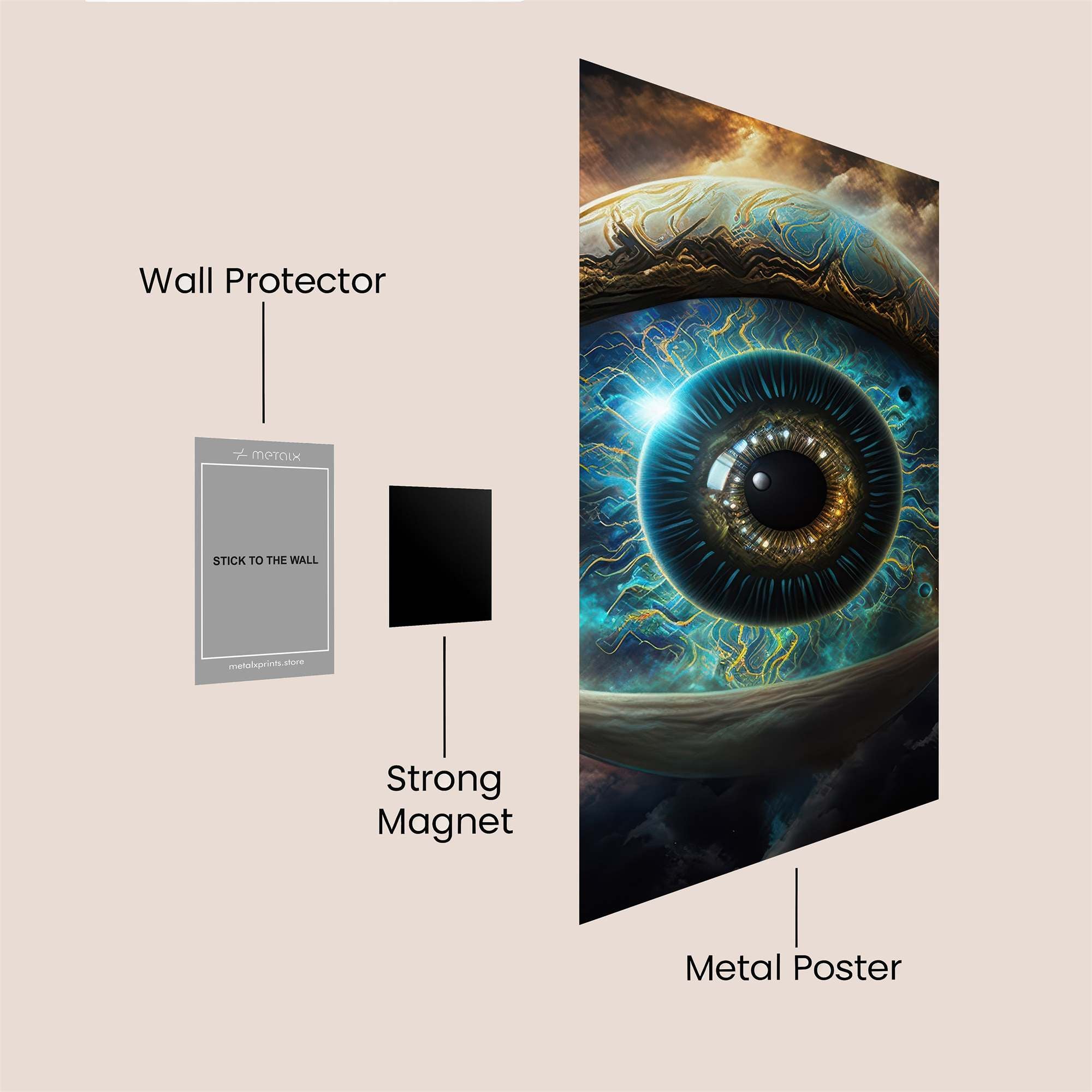Cosmic Gaze Safe Wall Magnetic / M