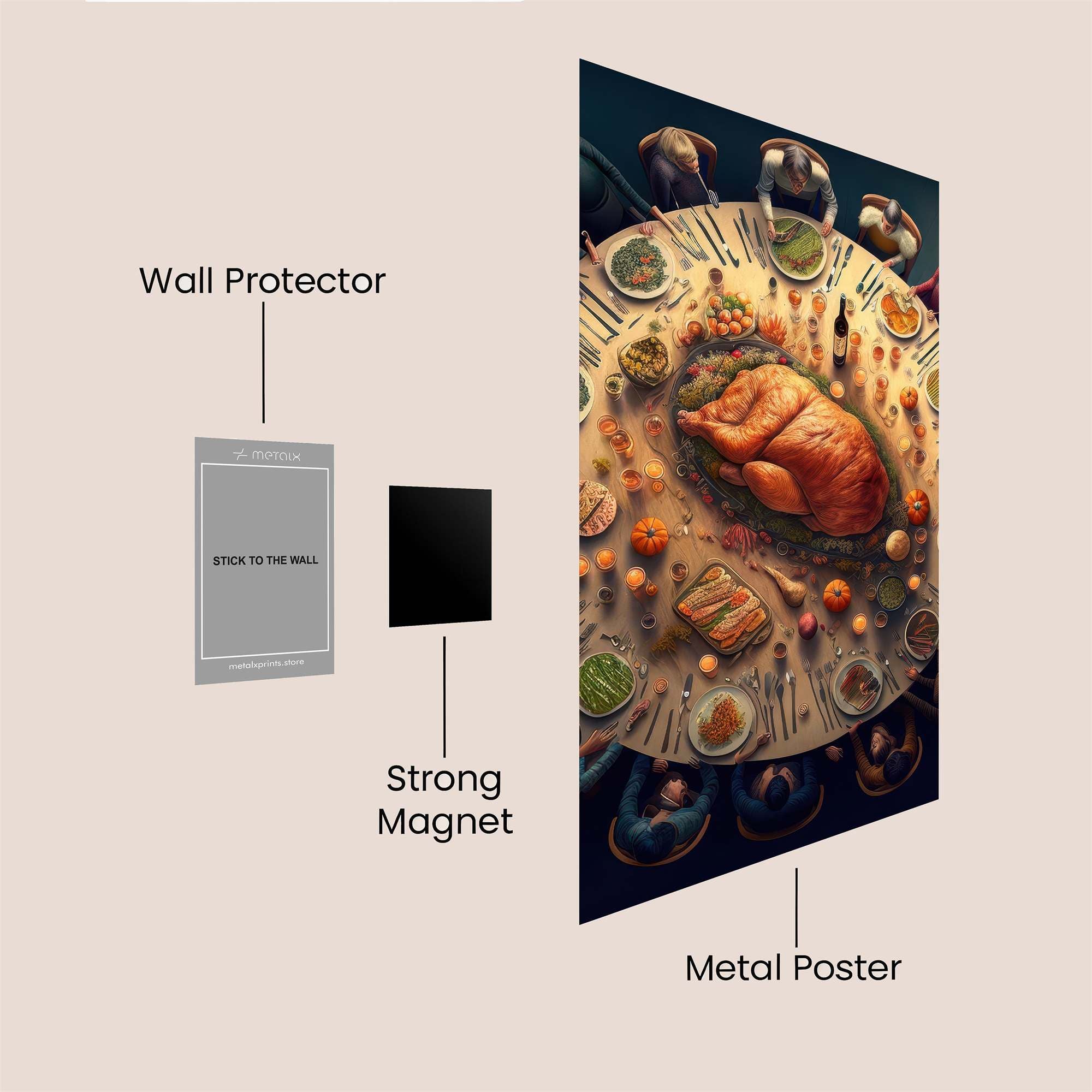 Thanksgiving Feast Safe Wall Magnetic / M