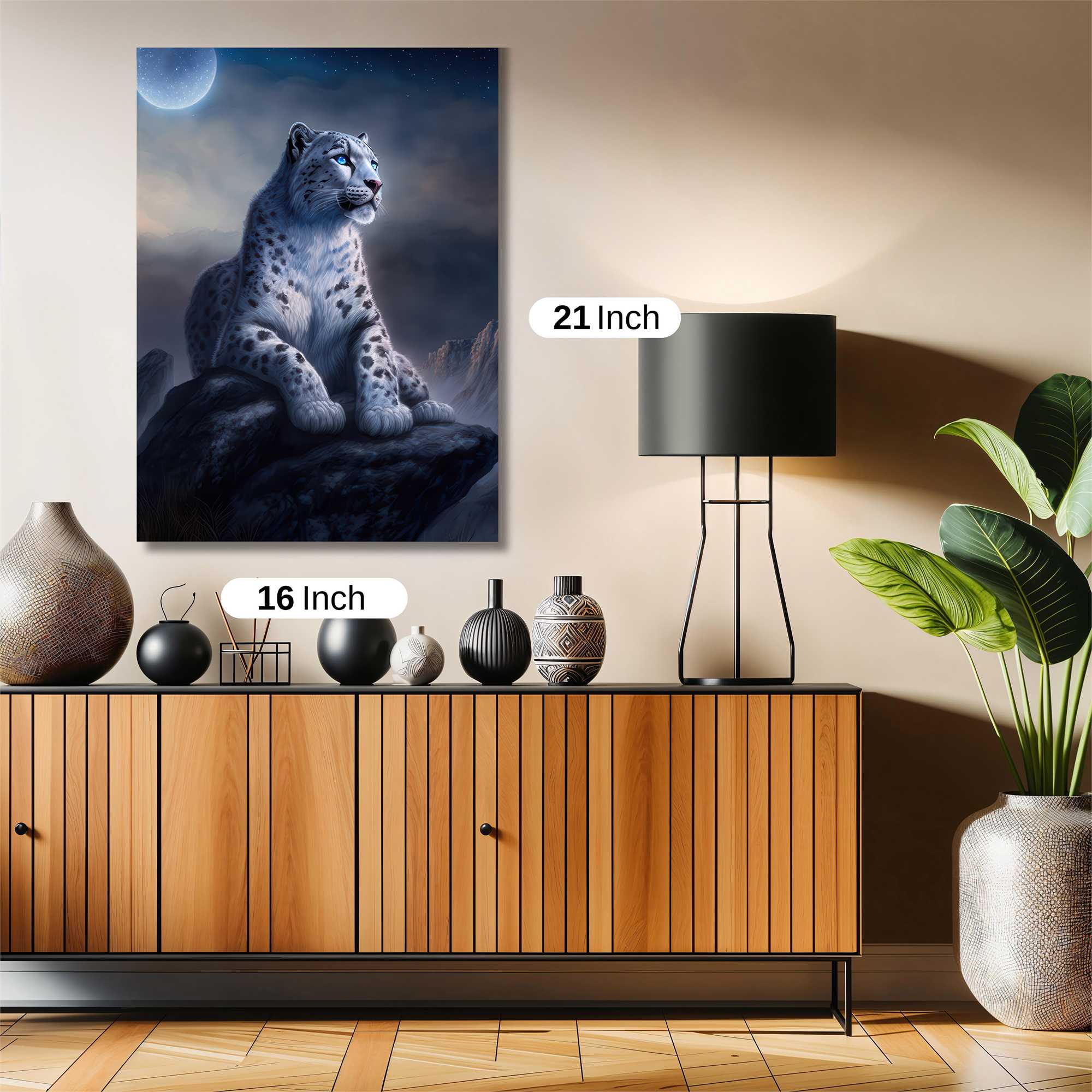 Snow Leopard Serenity Safe Wall Magnetic / M