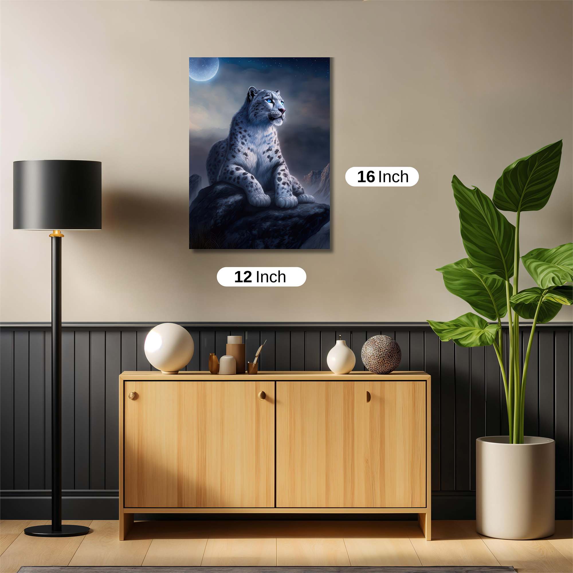 Snow Leopard Serenity Safe Wall Magnetic / M