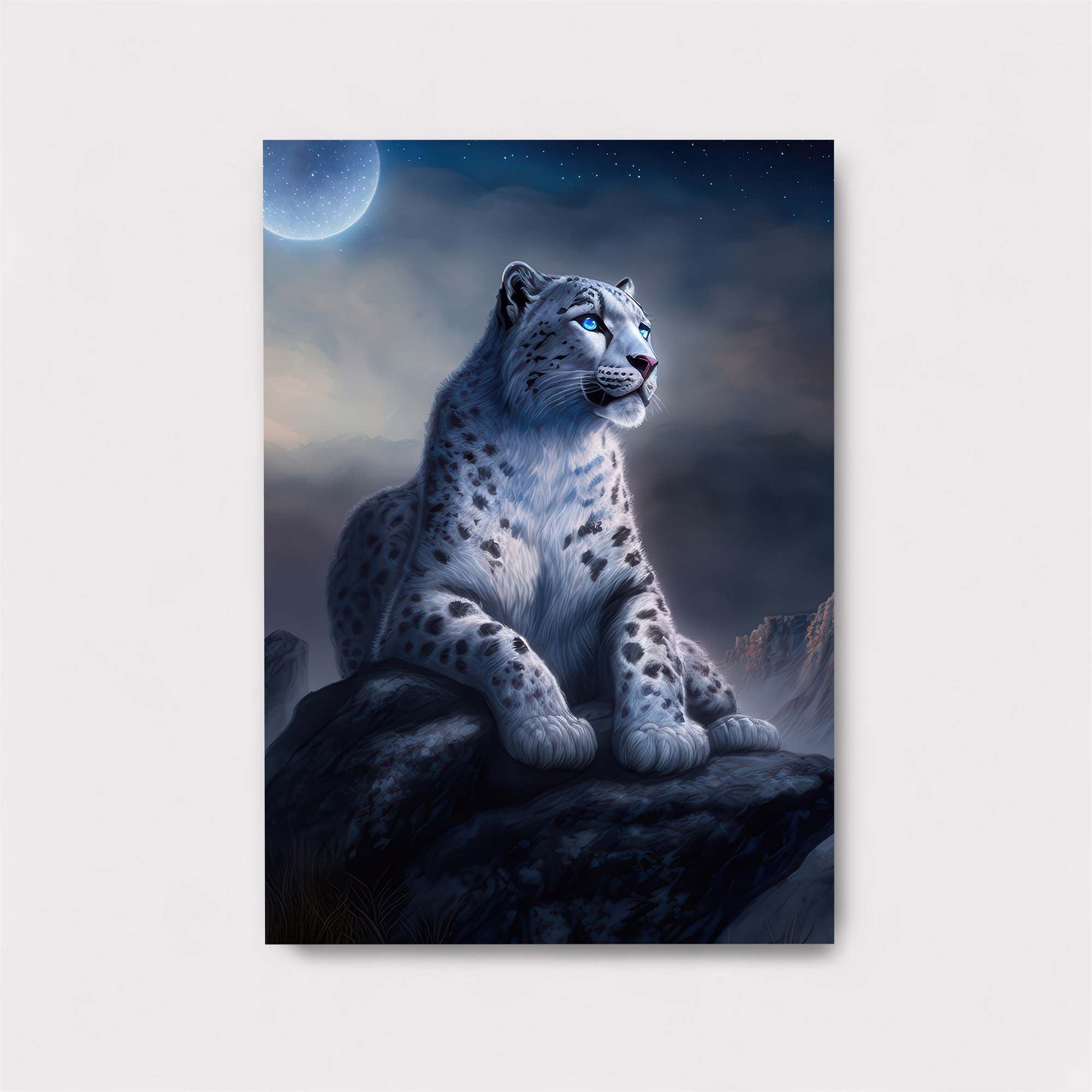 Snow Leopard Serenity Safe Wall Magnetic / M