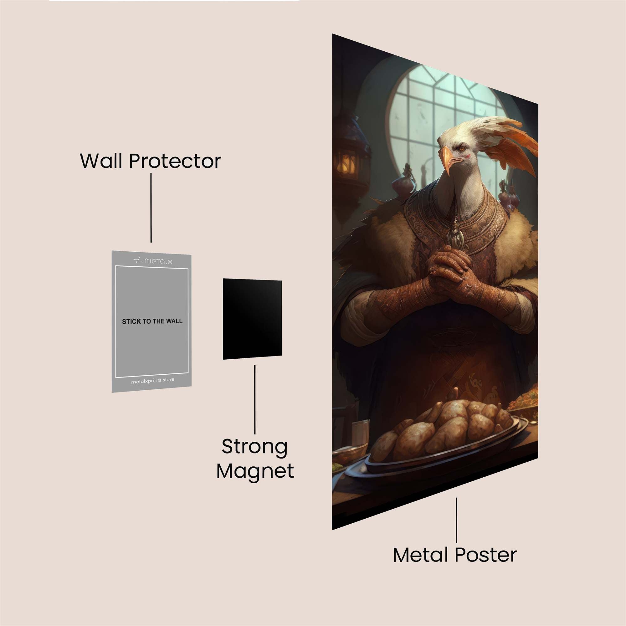 Feathered Feast Safe Wall Magnetic / M