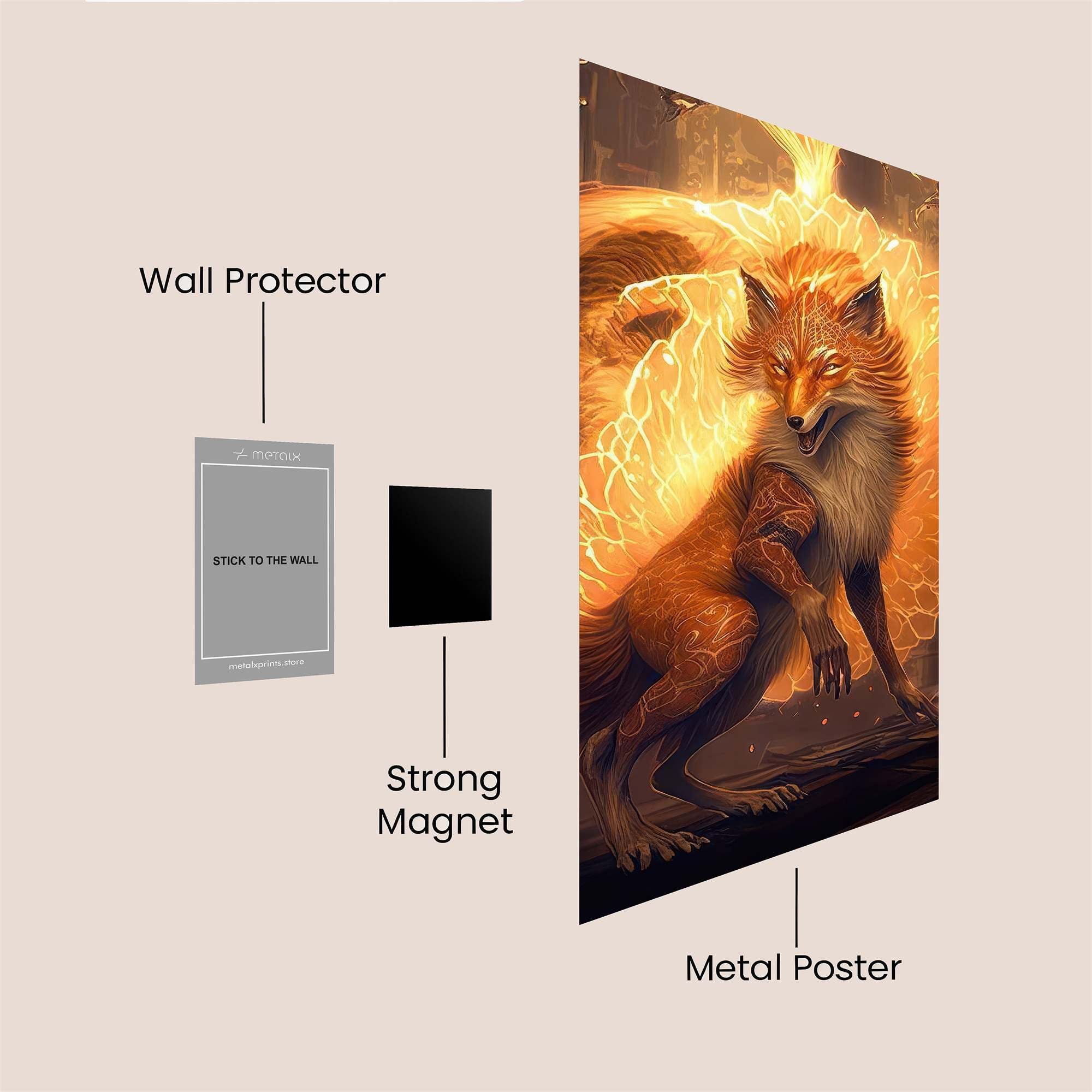 Radiant Fox Safe Wall Magnetic / M