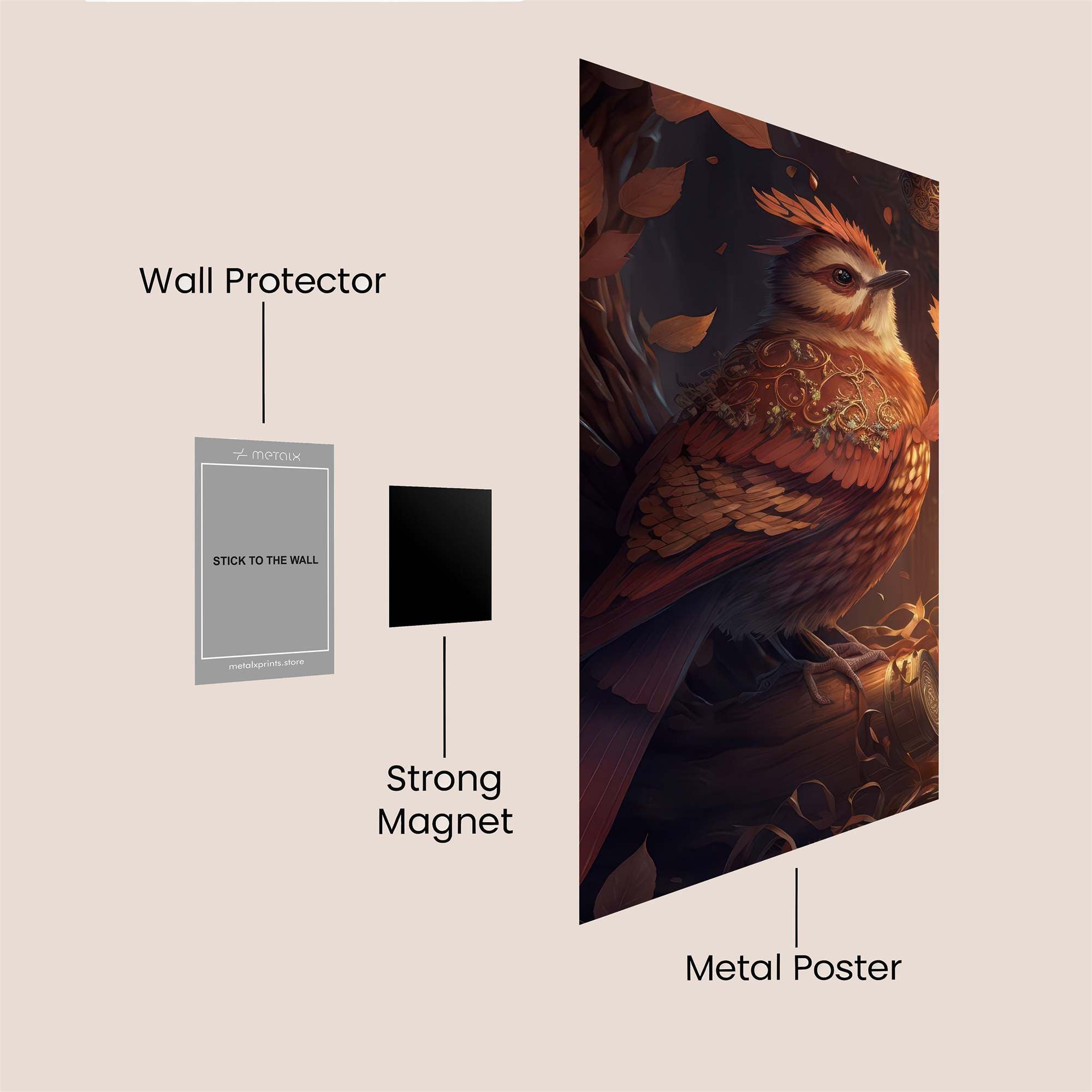 Phoenix Enchanting Safe Wall Magnetic / M