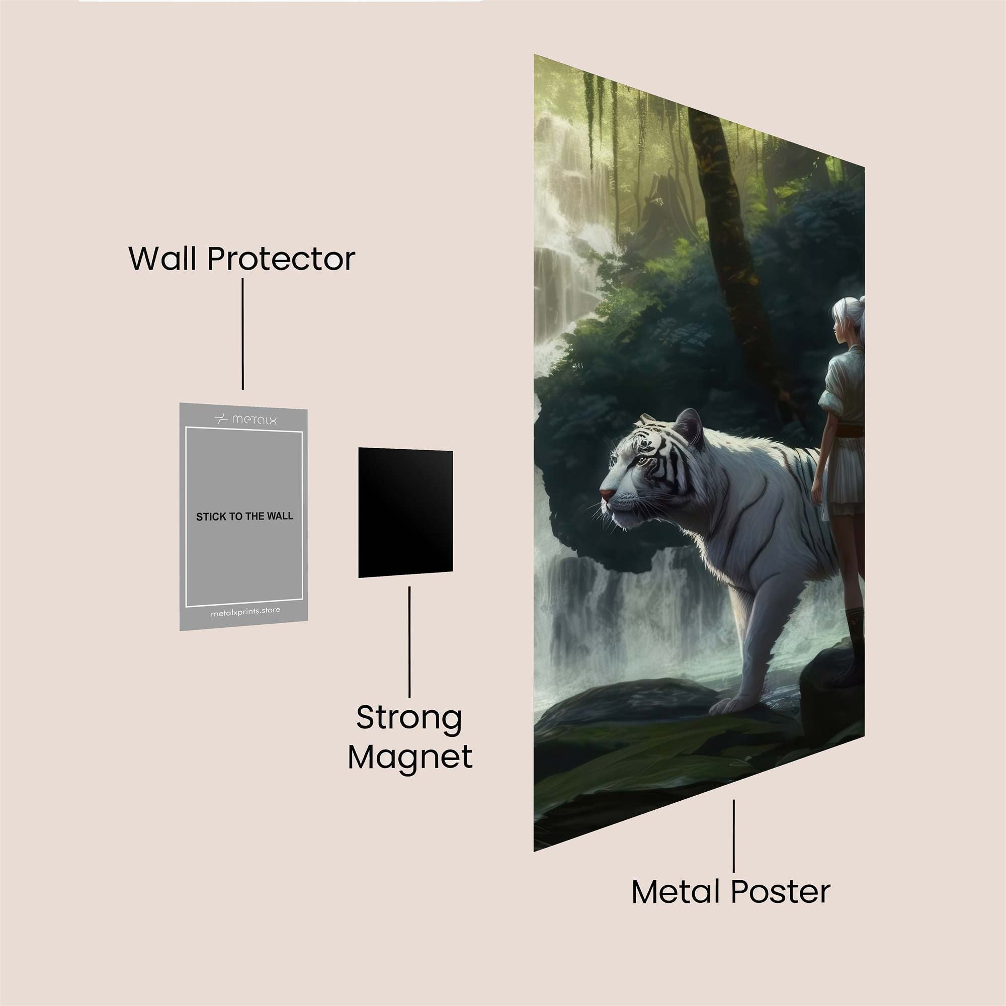 Tiger Tranquil Safe Wall Magnetic / M