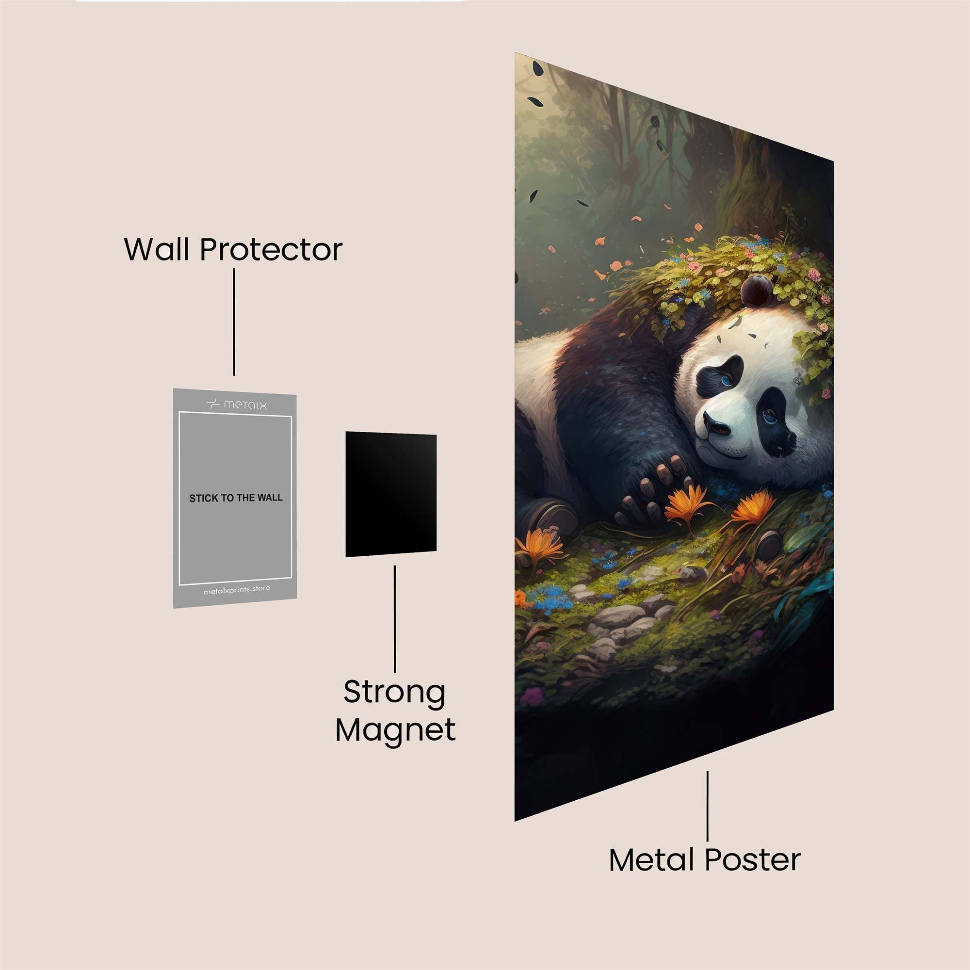 Panda Serenity Safe Wall Magnetic / M