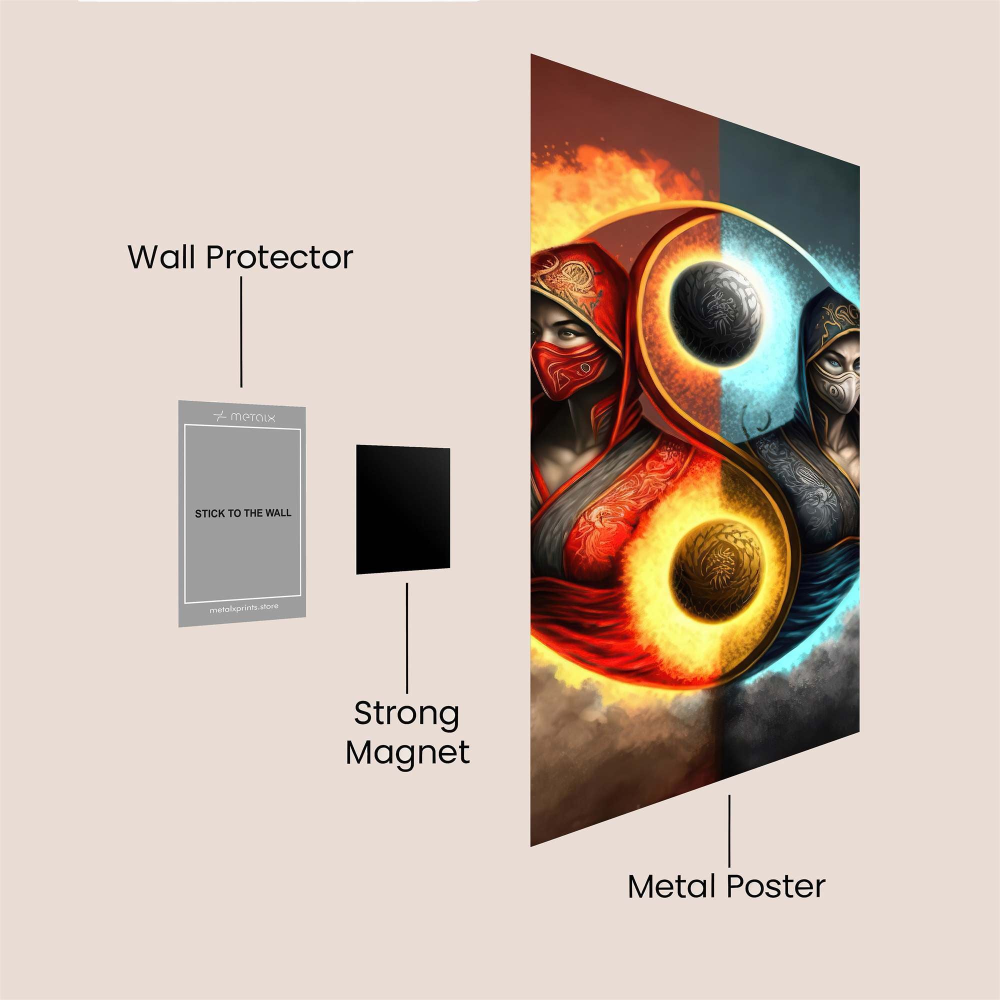 Yin-Yang Safe Wall Magnetic / M