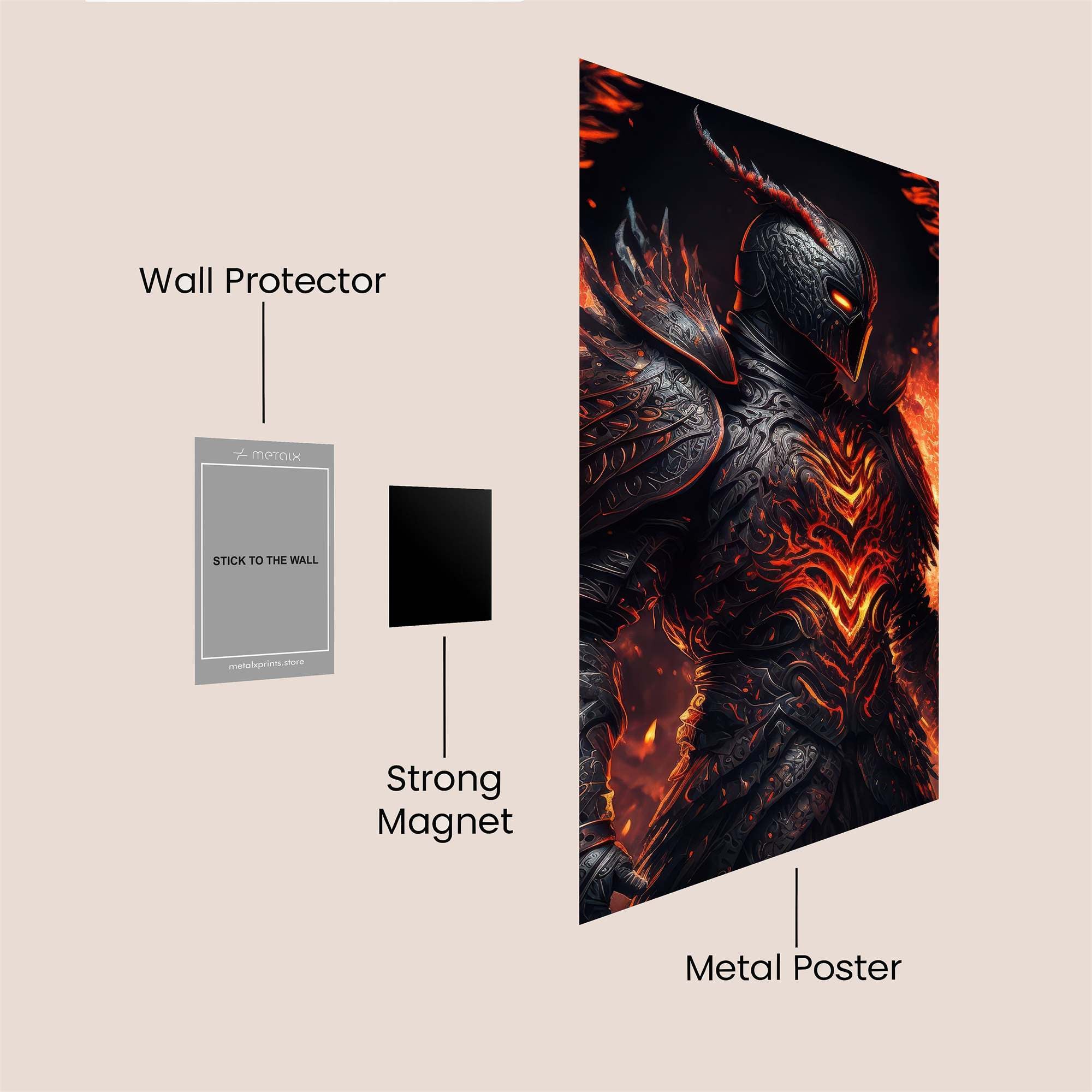 Infernal Knight Safe Wall Magnetic / M